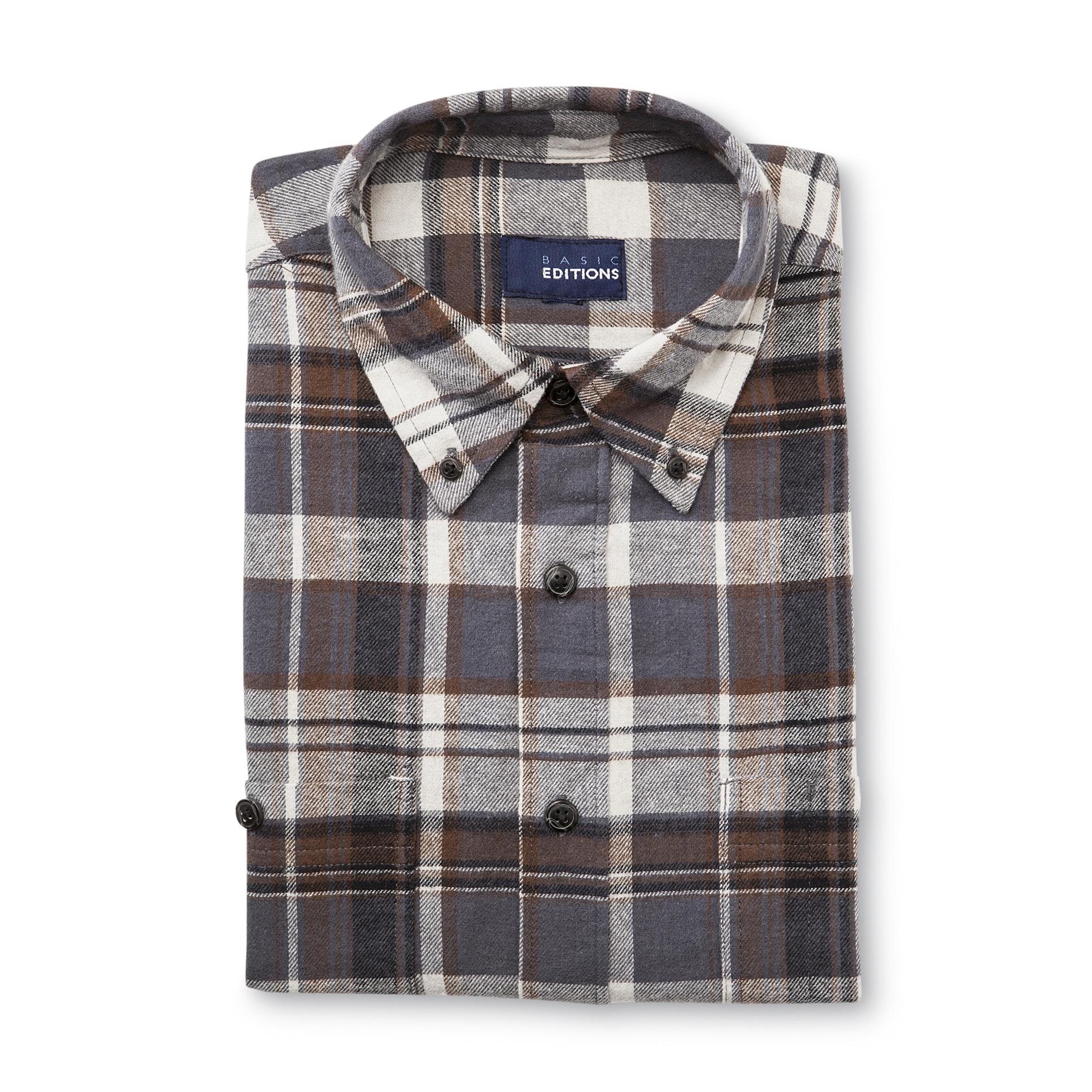 Basic Editions Men's Flannel Shirt - Plaid