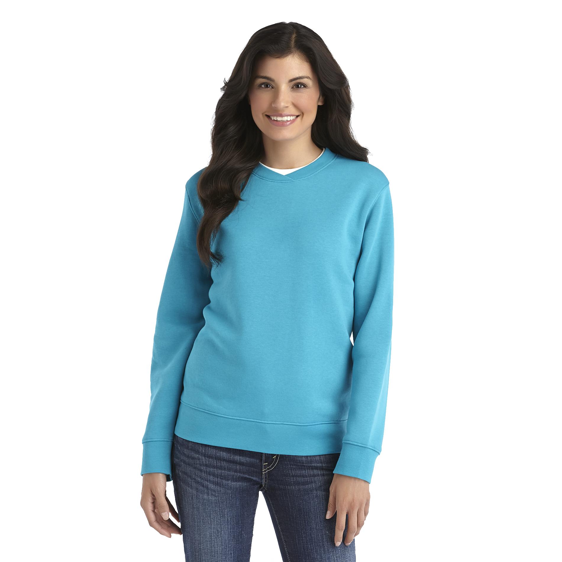 Laura Scott Petite's Fleece Sweatshirt - Layered Look