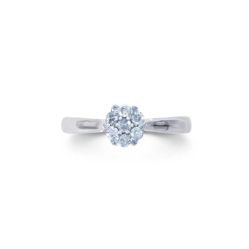 Tradition Diamond 1/4 Cttw. Certified Round 10k White Gold Diamond Engagement Ring