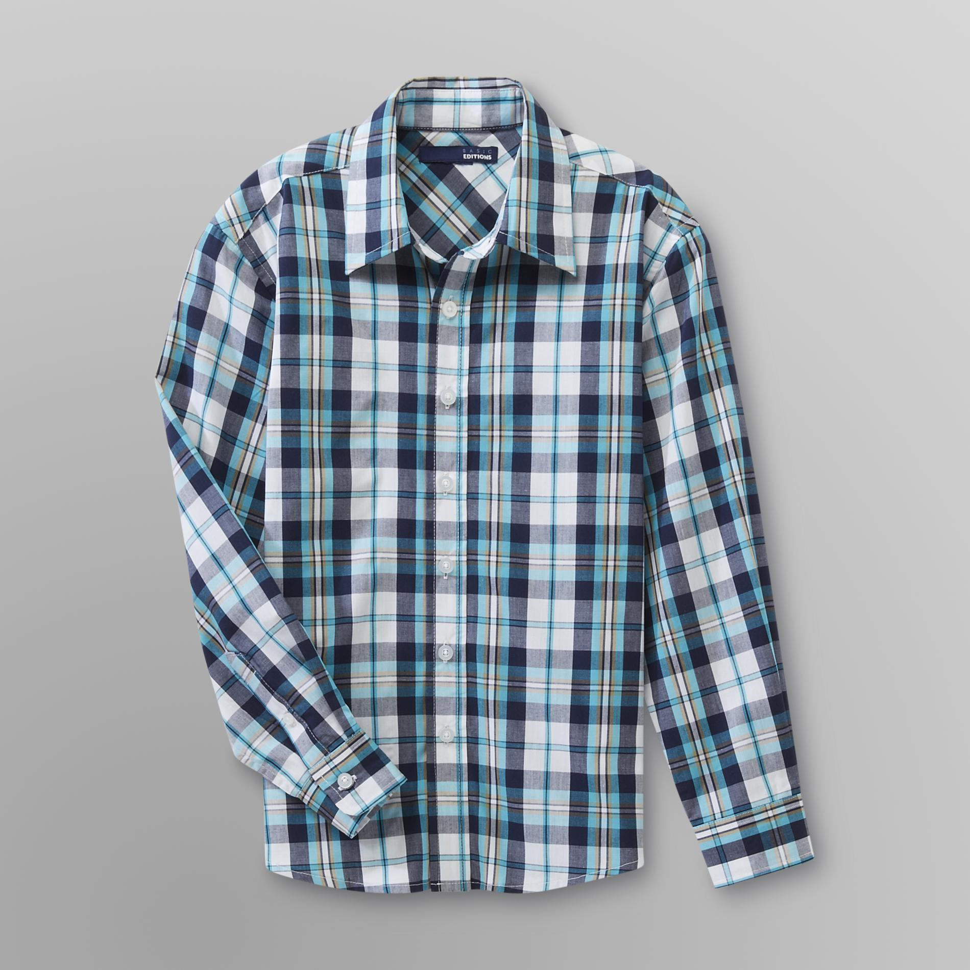 Basic Editions Boy's Woven Shirt - Plaid