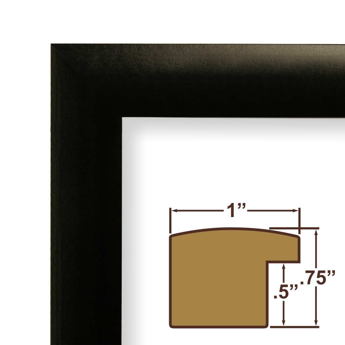 Craig Frames Inc 14 X 18 Contemporary Gallery Style Wood Frame (1WB3BK), Black Craig Frames Inc 14 X 18 Contemporary Gallery Style Wood Frame (1WB3BK), Black