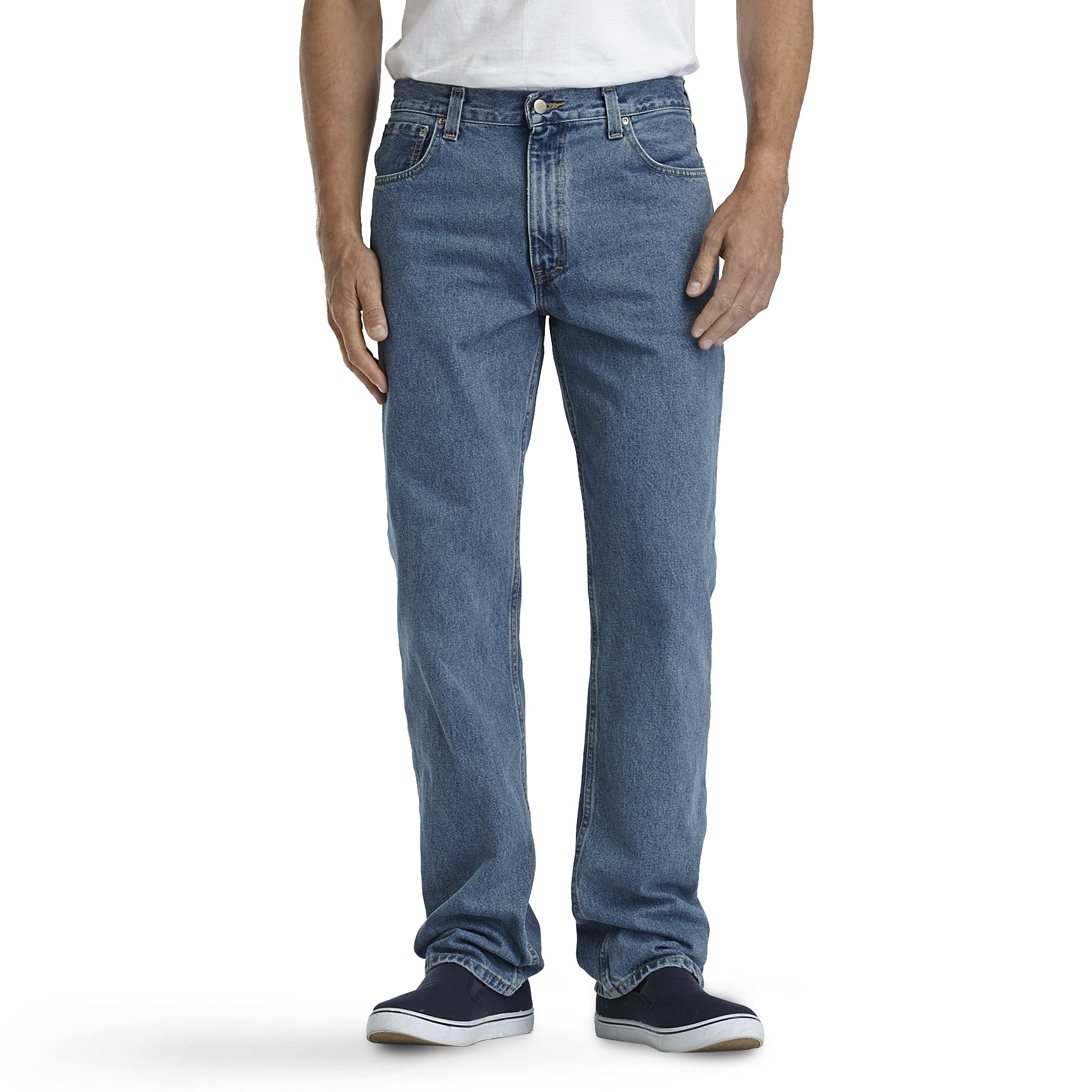 Basic Editions Men's Relaxed Fit Denim Jeans