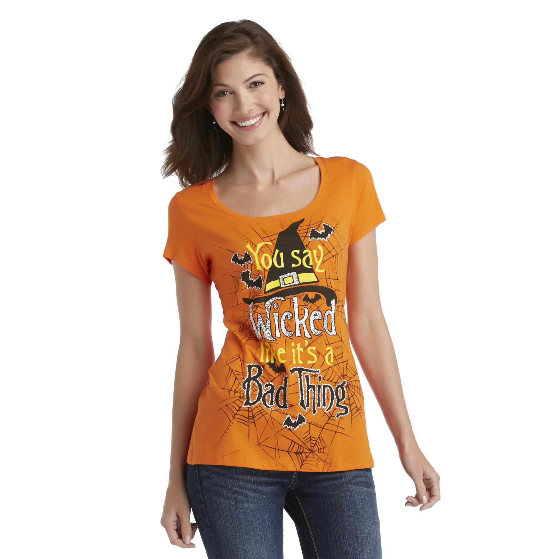 Junior's Halloween Graphic T-Shirt - You Say Wicked Like It's a Bad Thing