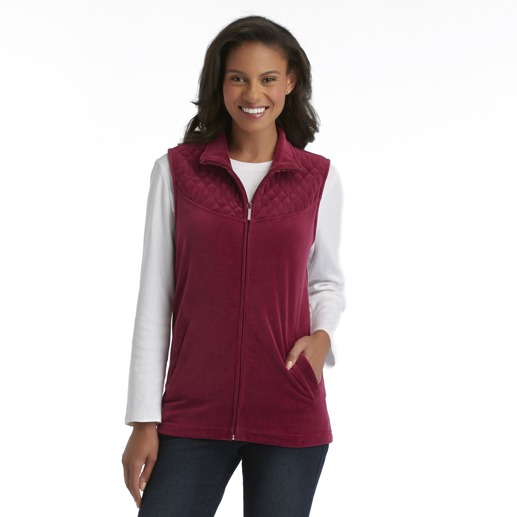 Basic Editions Women's Quilted Vest