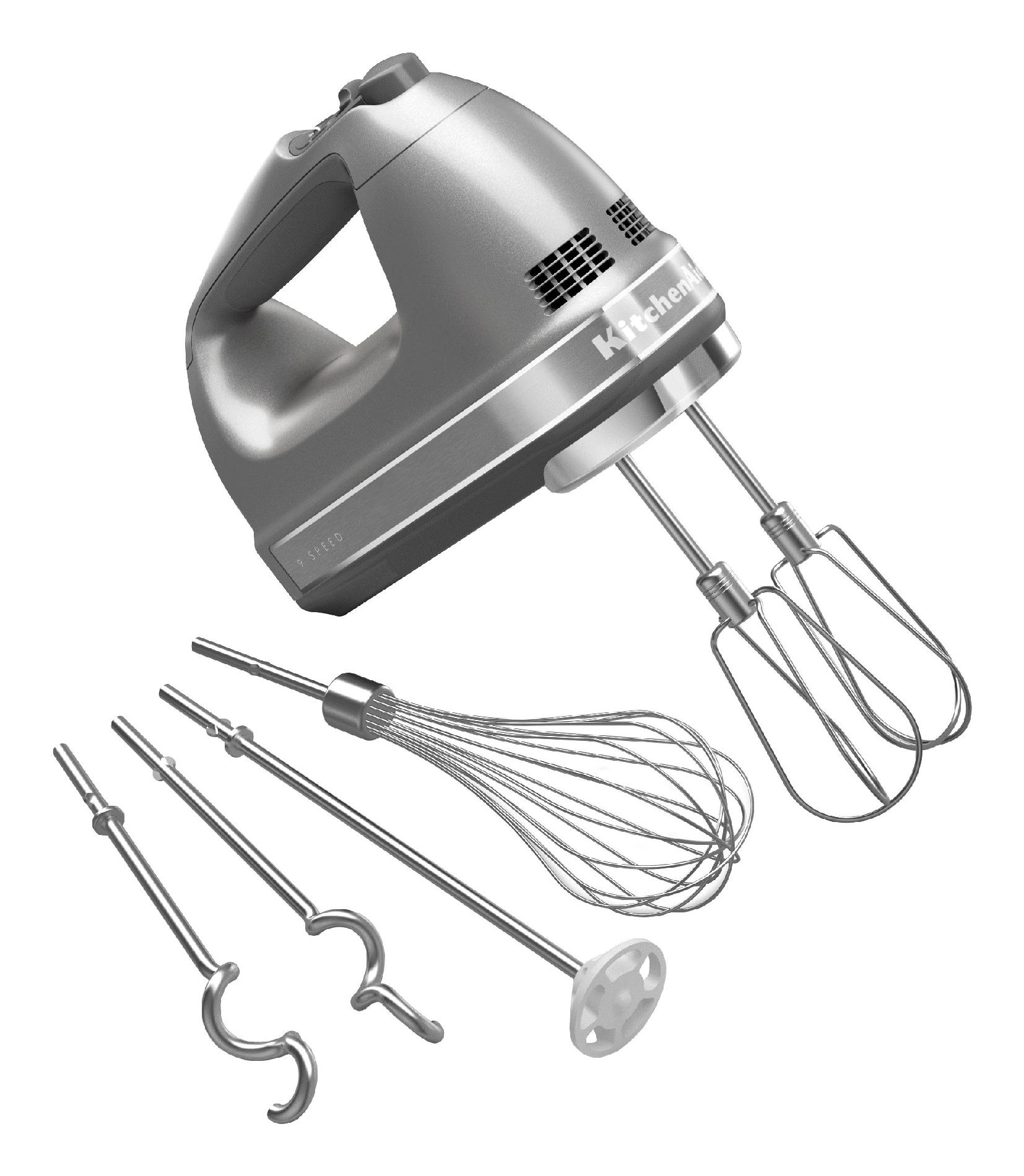 KitchenAid KHM926CU  8-Piece 9-Speed Hand Mixer & Accessory Pack  Contour Silver