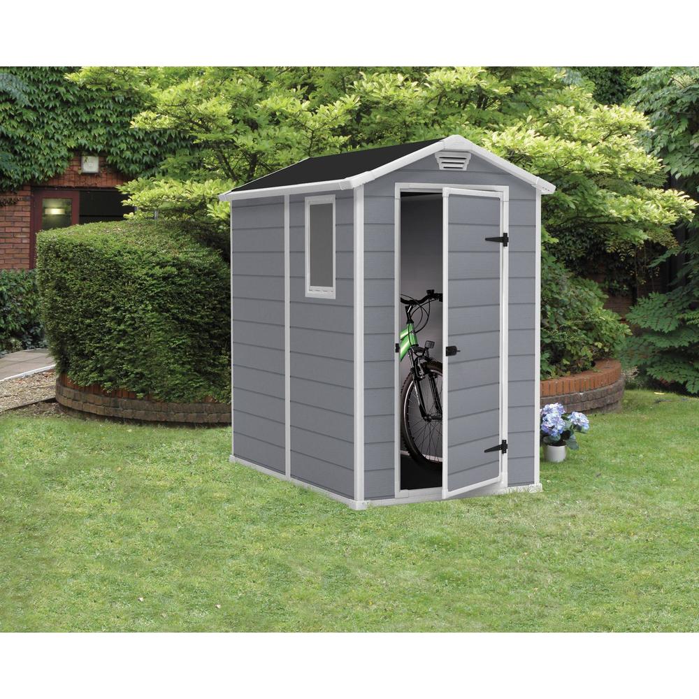 Keter 212917 Manor 4' x 6' Resin Outdoor Yard Storage Shed