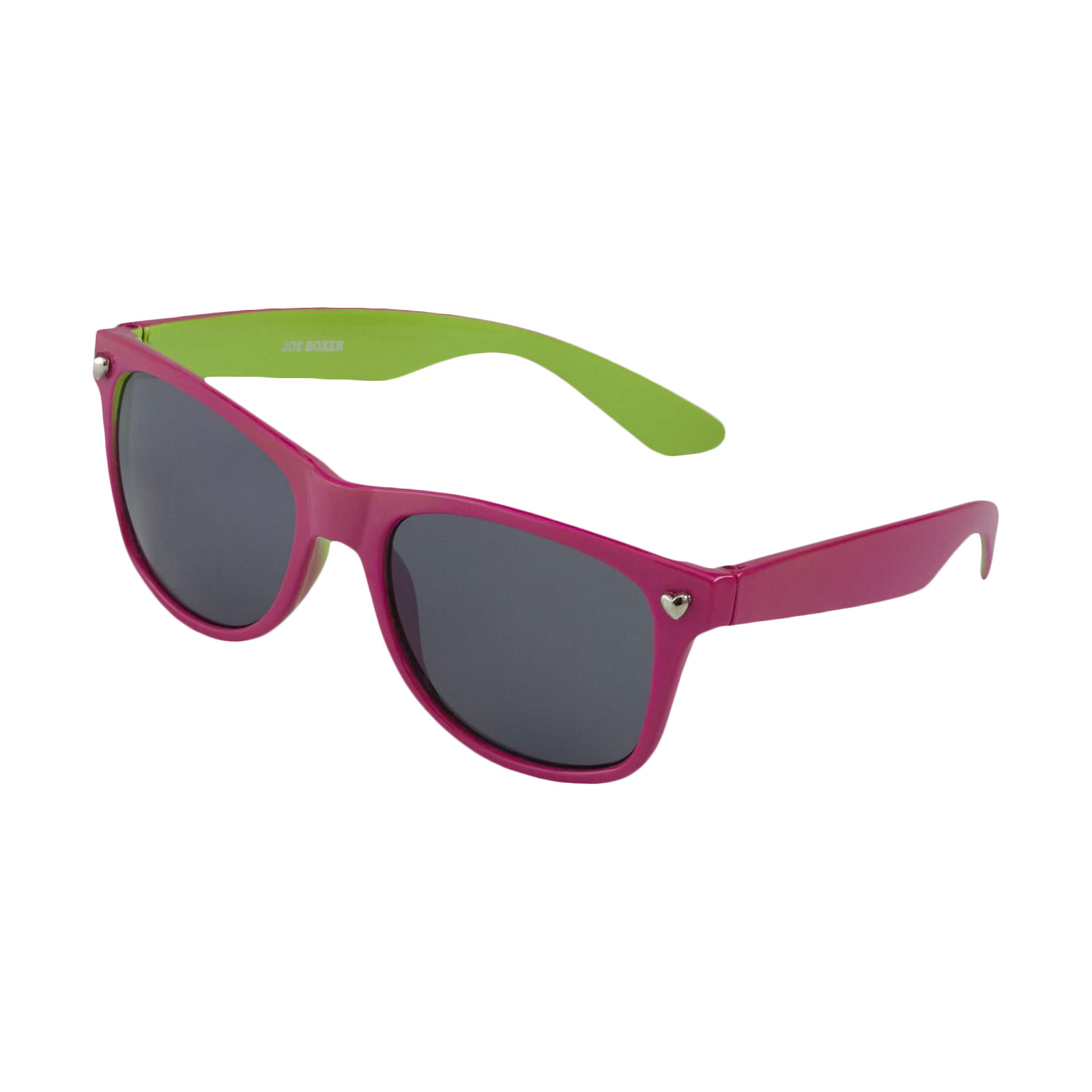 Joe Boxer Women's Neon Green and Pink Retro Sunglasses
