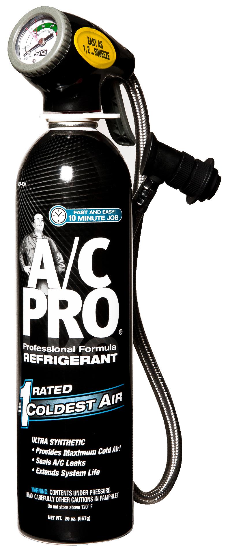 Interdynamics 18 oz A/C Pro Refrigerant with hose and gauge