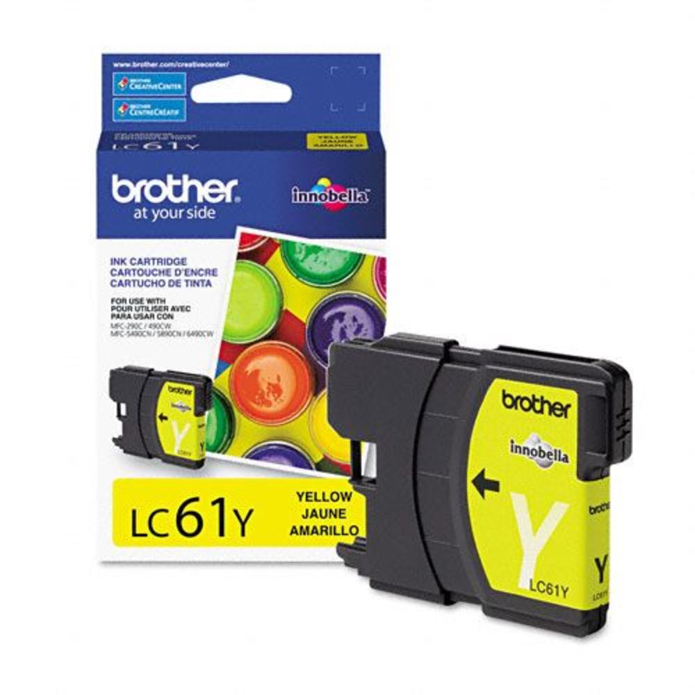 Brother BRTLC61Y LC61 Inkjet Cartridge, Yellow