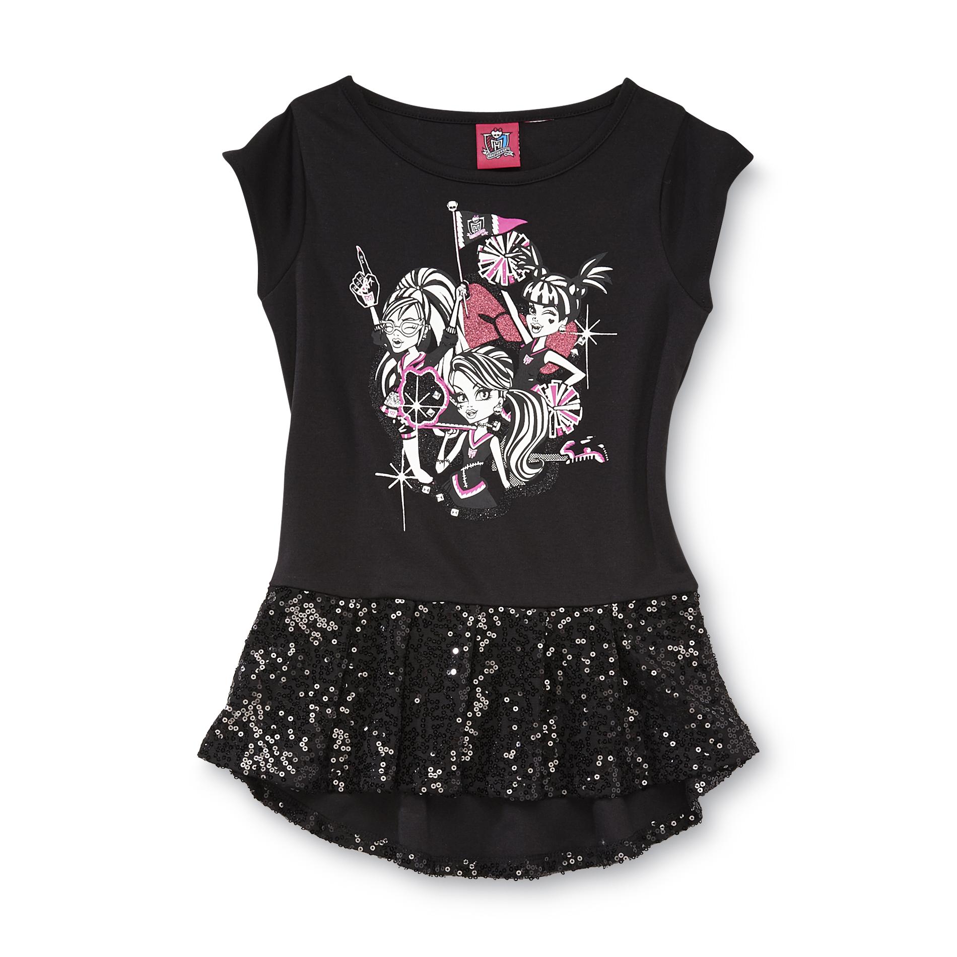 Monster High Girl's T-Shirt - Sequins