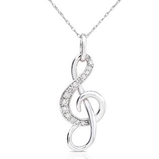 Music Note Necklace Earrings For Women Sterling Silver