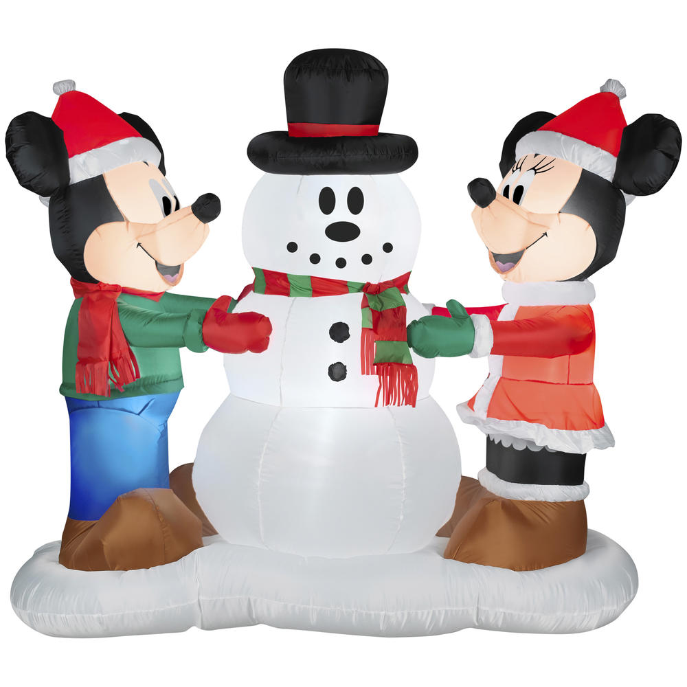 Disney 5.4' Mickey & Minnie Mouse Airblown Christmas Decoration