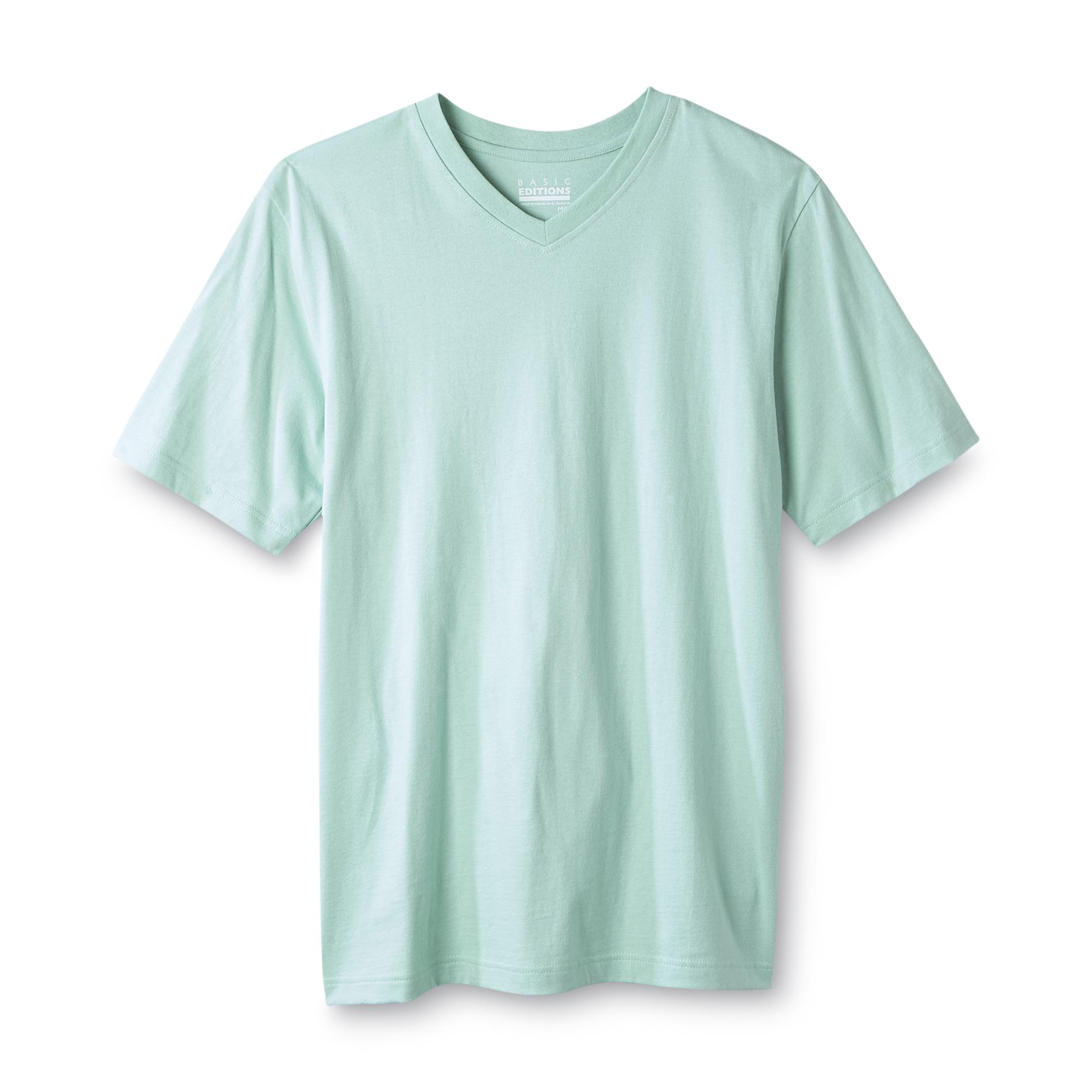 Basic Editions Men's Big & Tall Single Pocket V-Neck T-Shirt