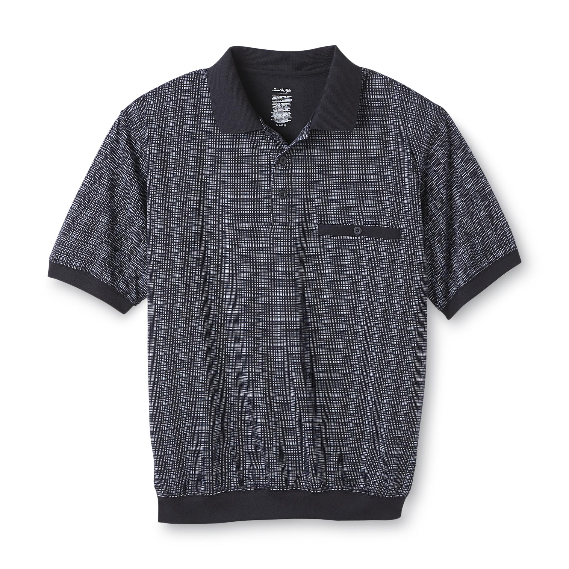David Taylor Collection Men's Big & Tall Polo Shirt - Grid