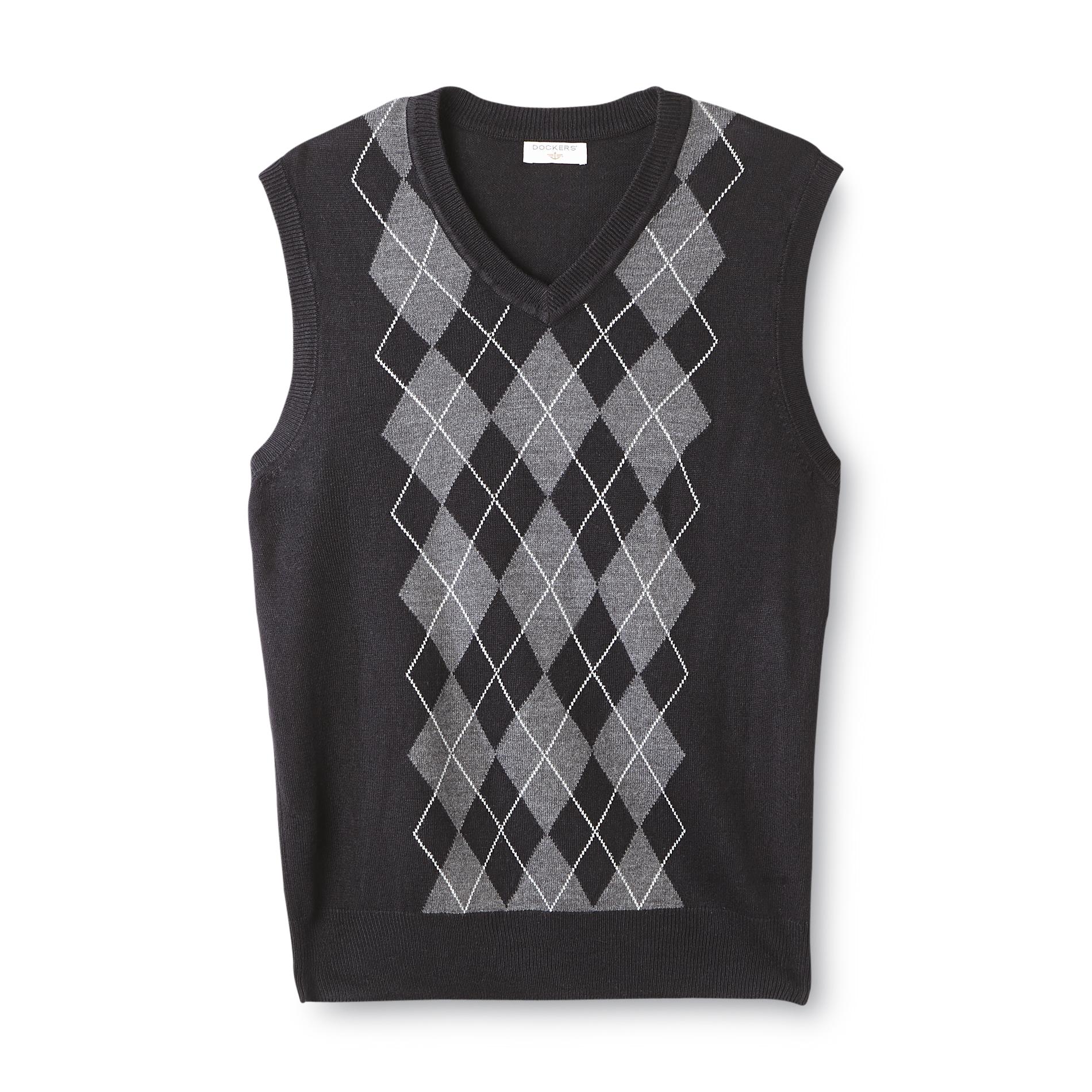 Dockers Men's Big & Tall Soft Touch Sweater Vest - Argyle