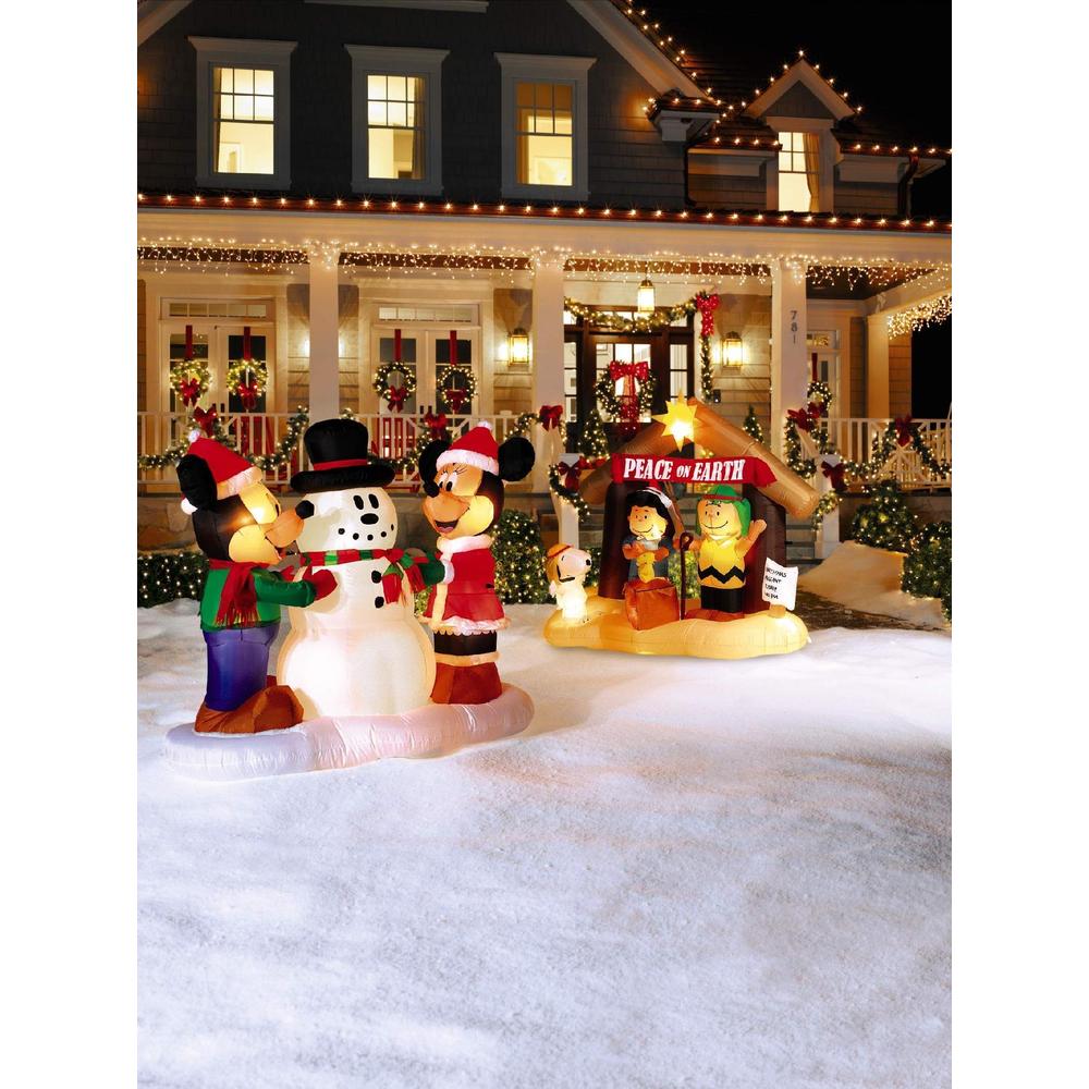 Disney 5.4' Mickey & Minnie Mouse Airblown Christmas Decoration