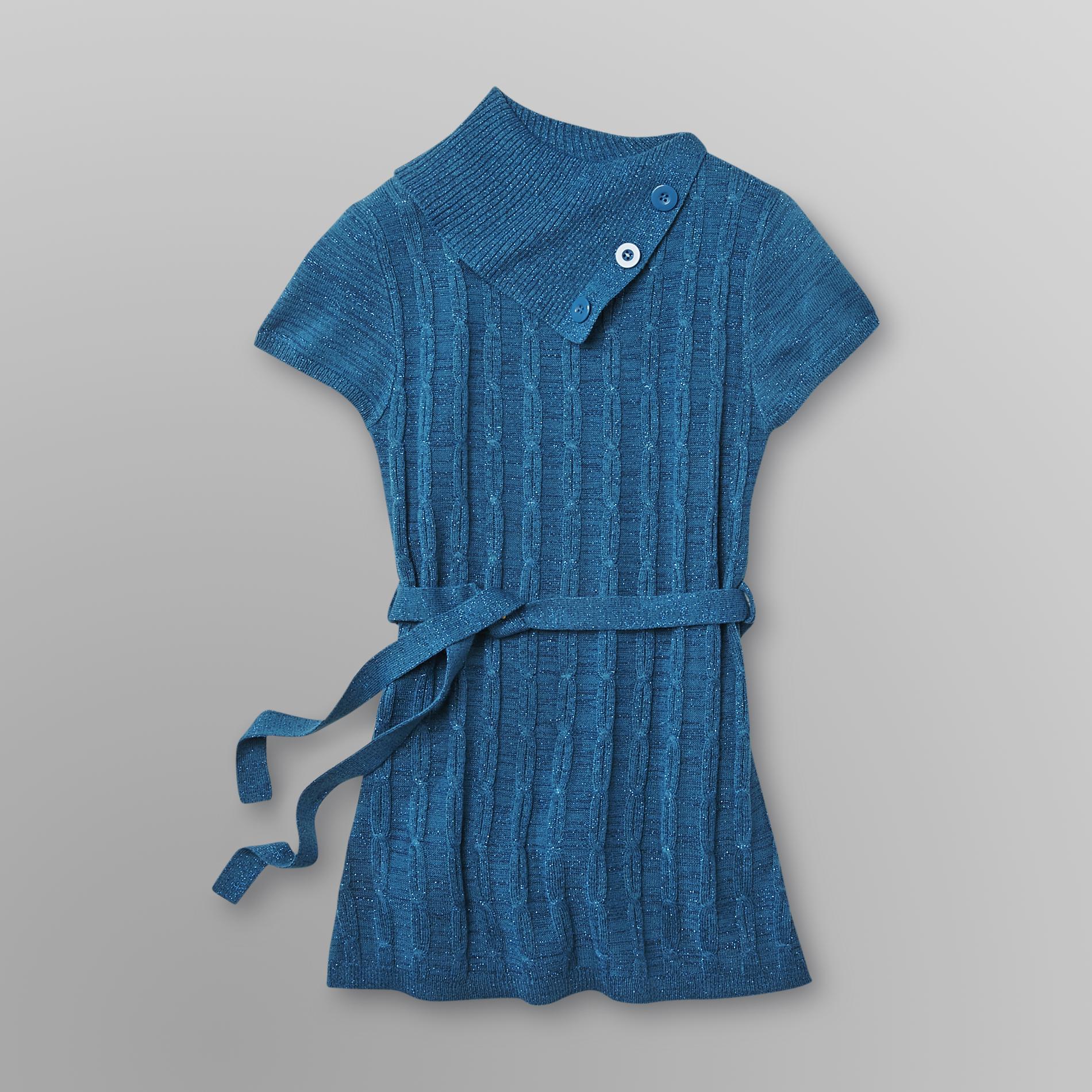 Sweater Project Girl's Cable Knit Sweater Metallic