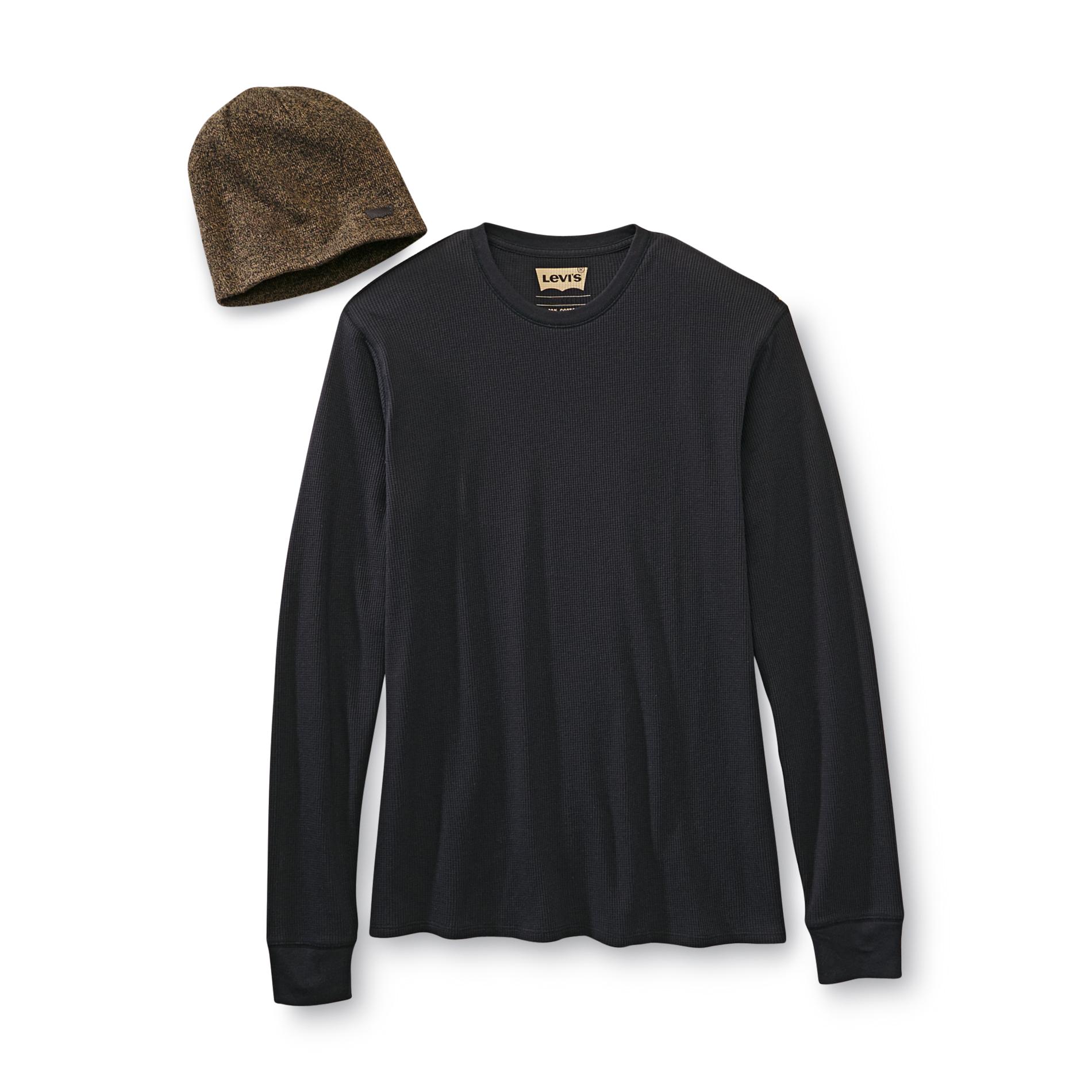 Levi's Men's Thermal Shirt & Knit Hat