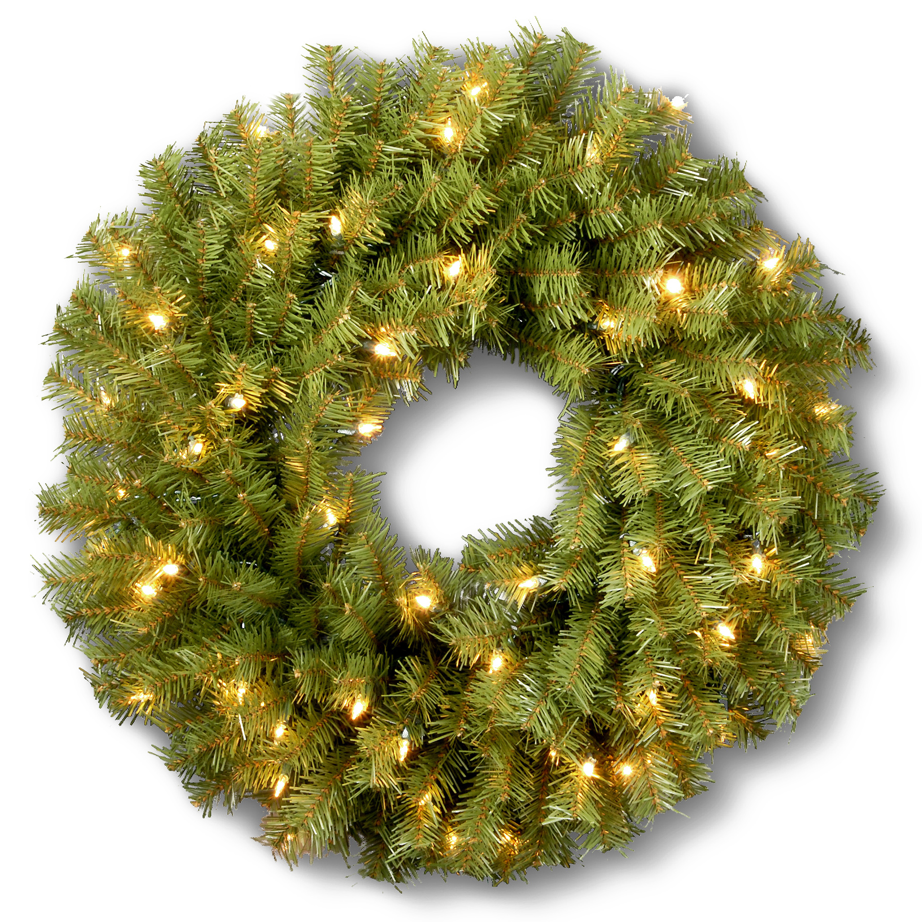National Tree Company 24" Norwood Fir Wreath with Clear Lights