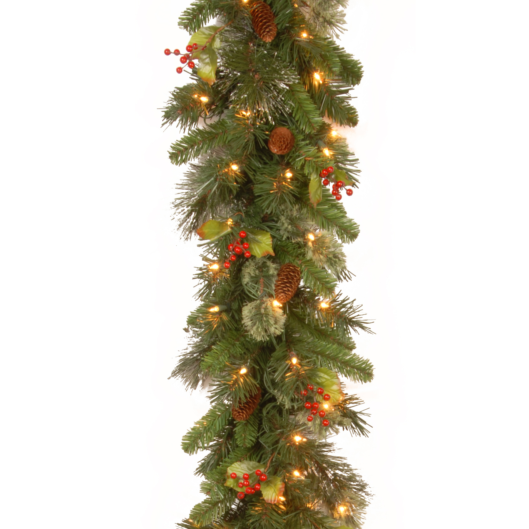 National Tree Company 9 ft. Wintry Pine Garland with Clear Lights