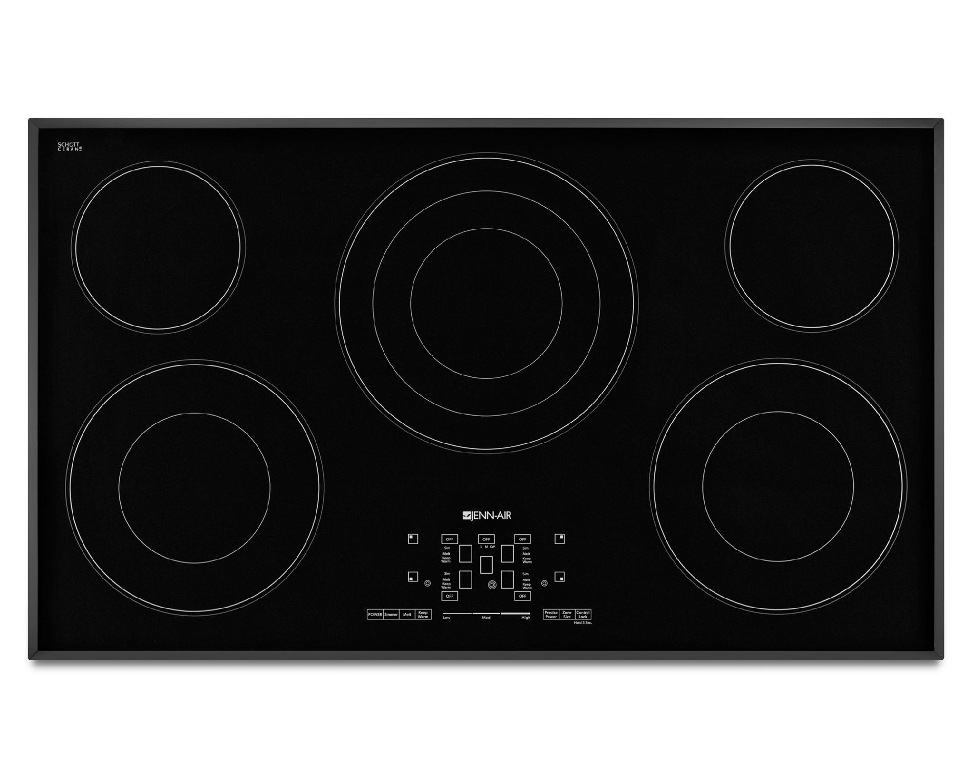 Jenn-Air JEC4536BB 36" Electric Radiant Cooktop w/ Glass-Touch Electronic Controls - Black