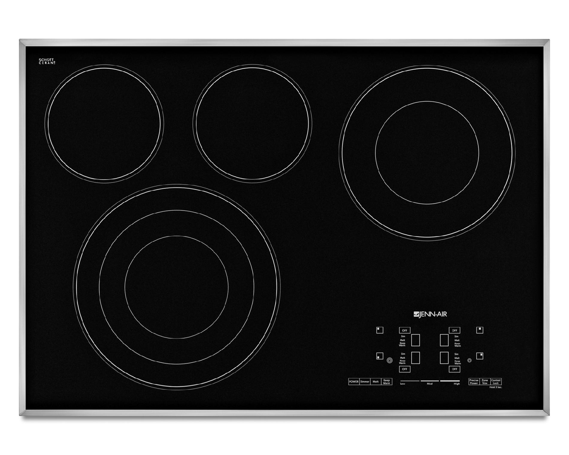 Jenn-Air JEC4430BS 30" Electric Radiant Cooktop w/ Glass-Touch Electronic Controls - Stainless Steel