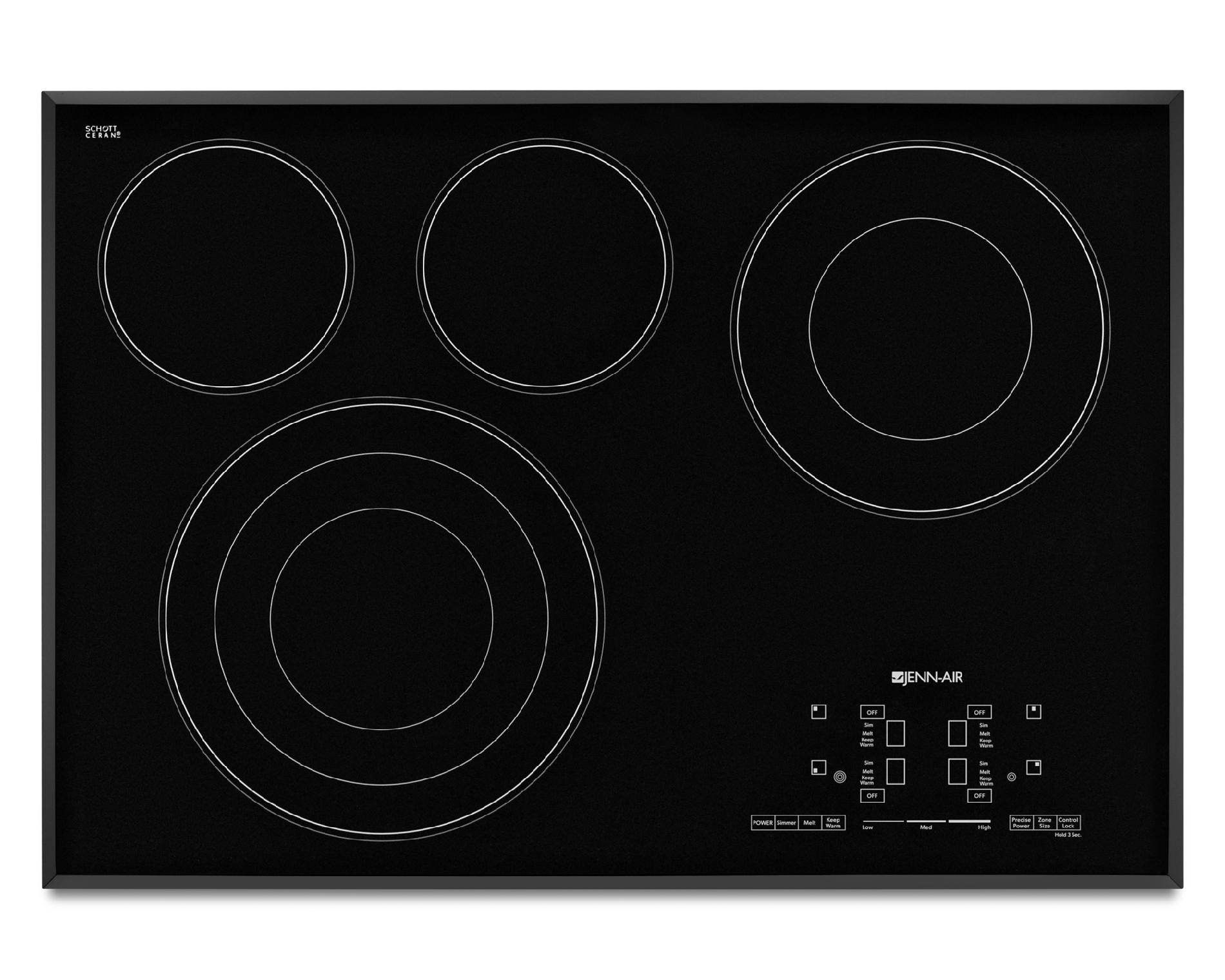 Jenn-Air JEC4430BB 30" Electric Radiant Cooktop w/ Glass-Touch Electronic Controls - Black