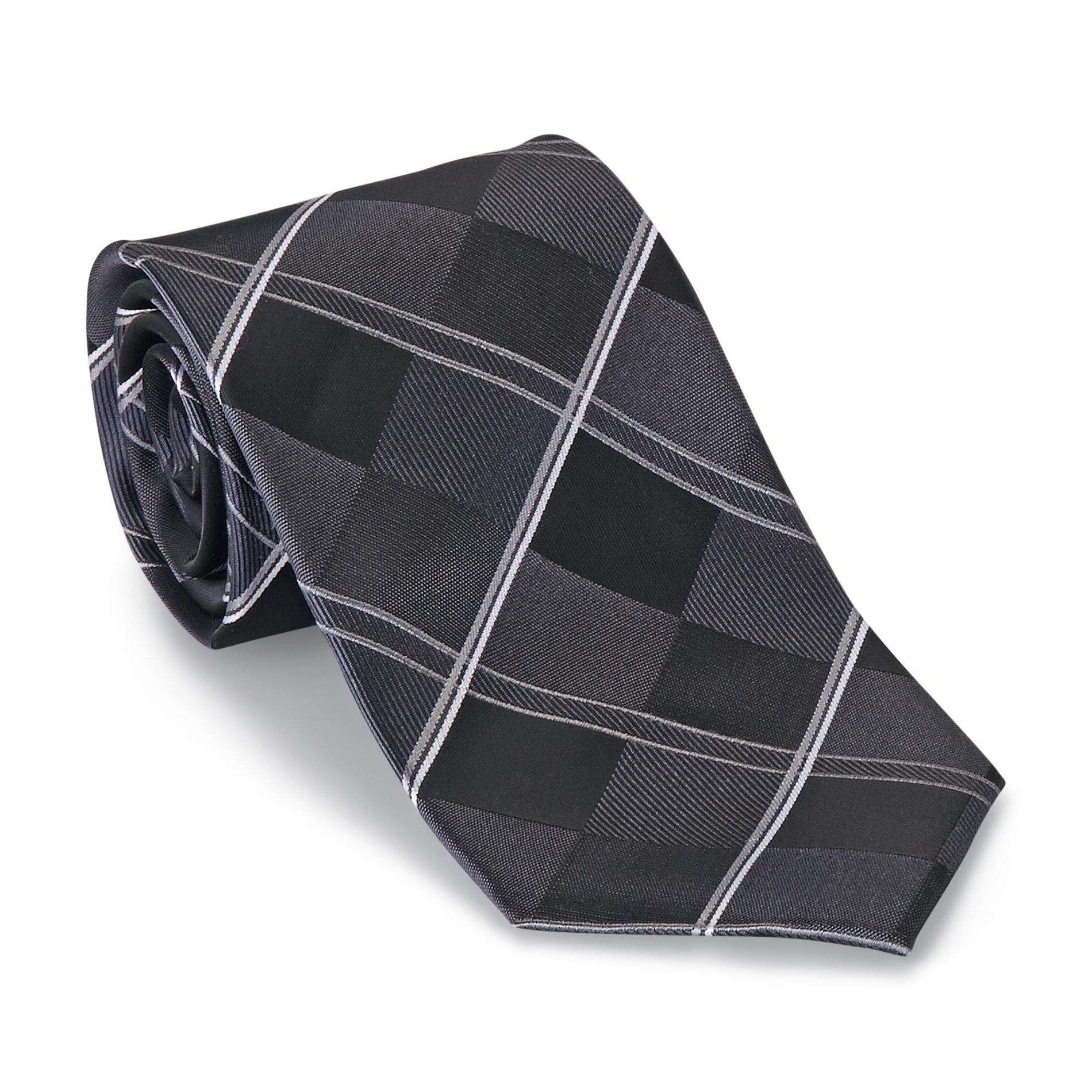 Dockers Men's Silk Necktie - Patchwork Diamonds & Stripes