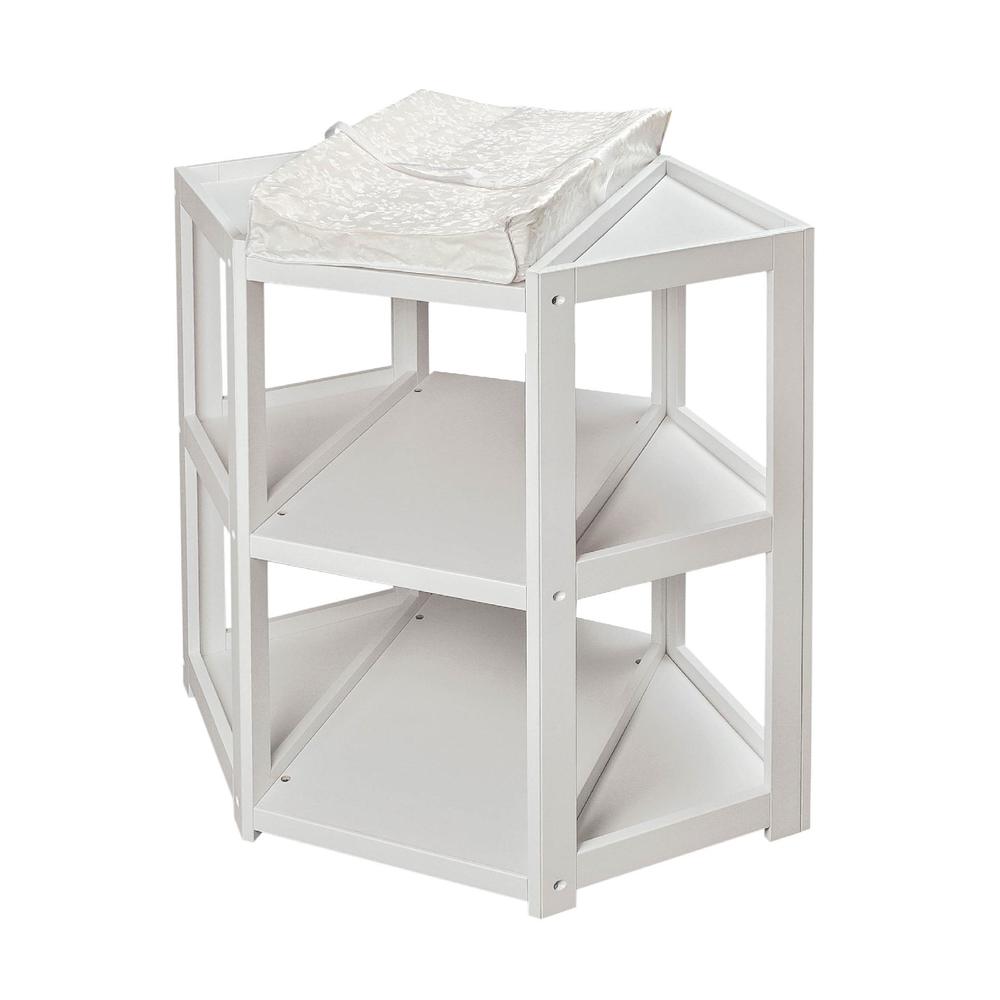 Badger Basket 02205 Diaper Corner Changing Table White