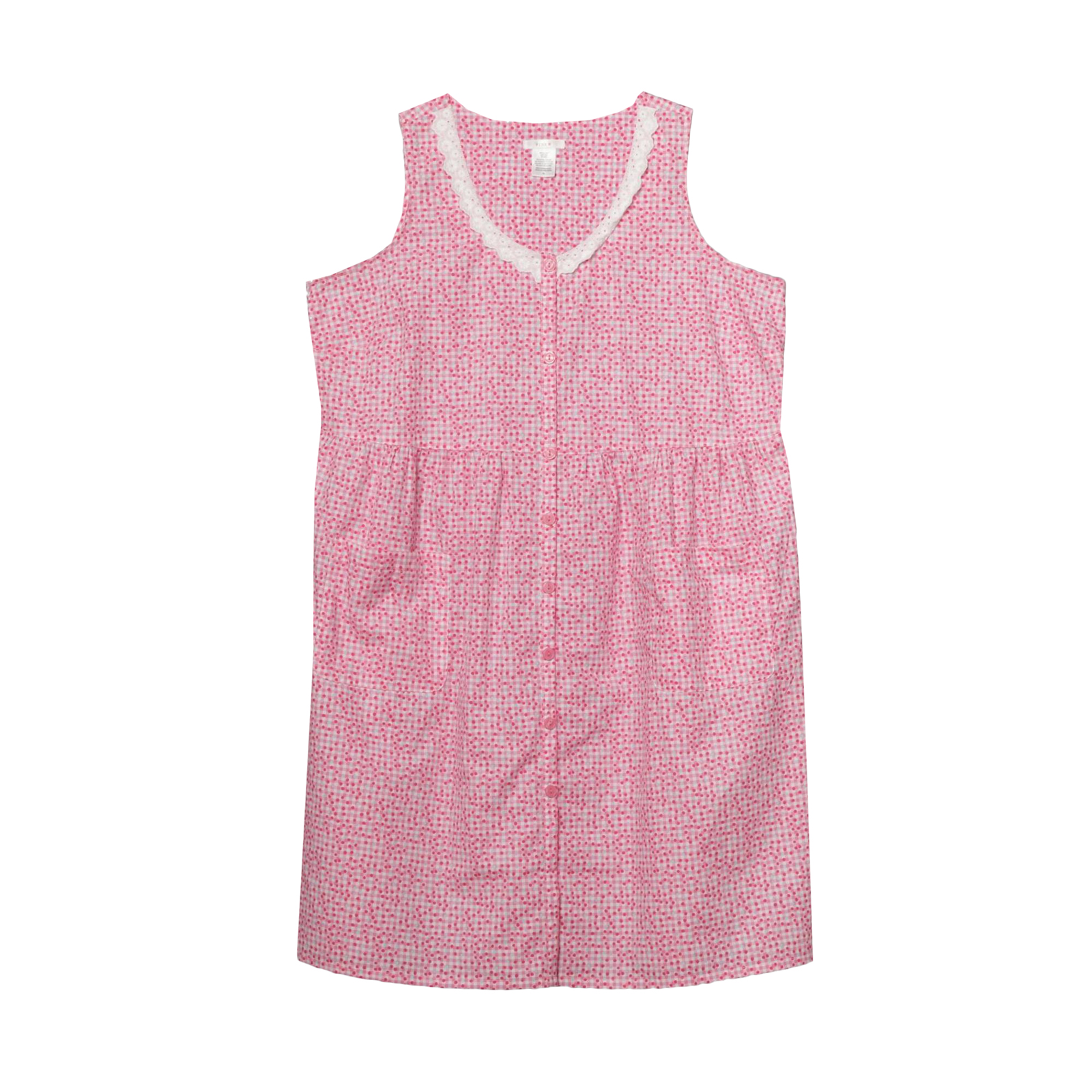 Pink K Women's Plus Shift Nightgown - Dotted