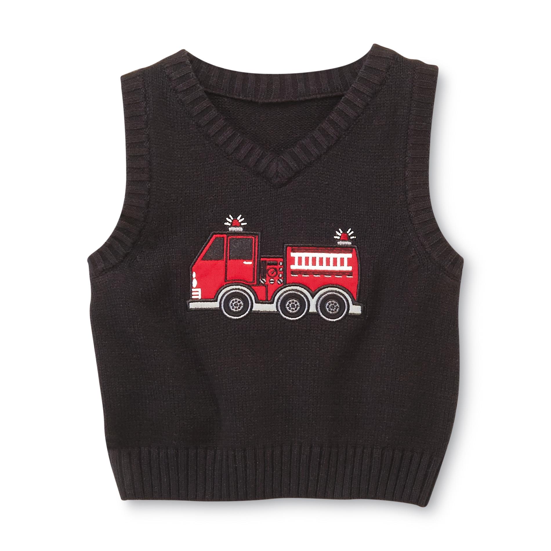 Holiday Editions Infant & Toddler Boy's Graphic Sweater Vest - Firetruck
