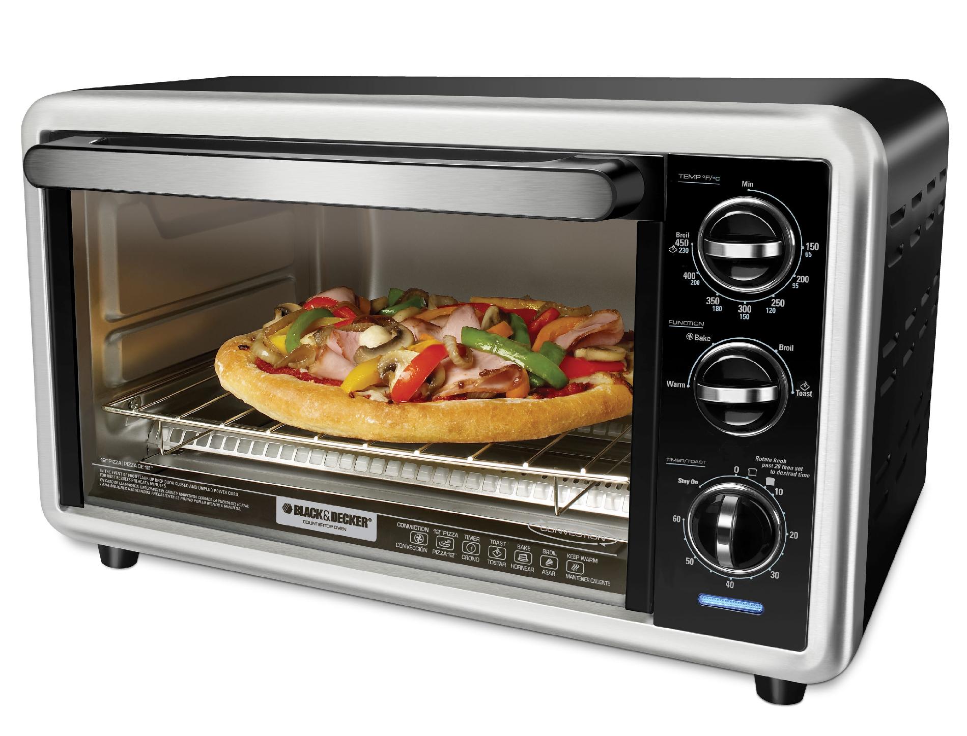 BLACK+DECKER TO1216B Convection Countertop Oven with 60-Minute Timer