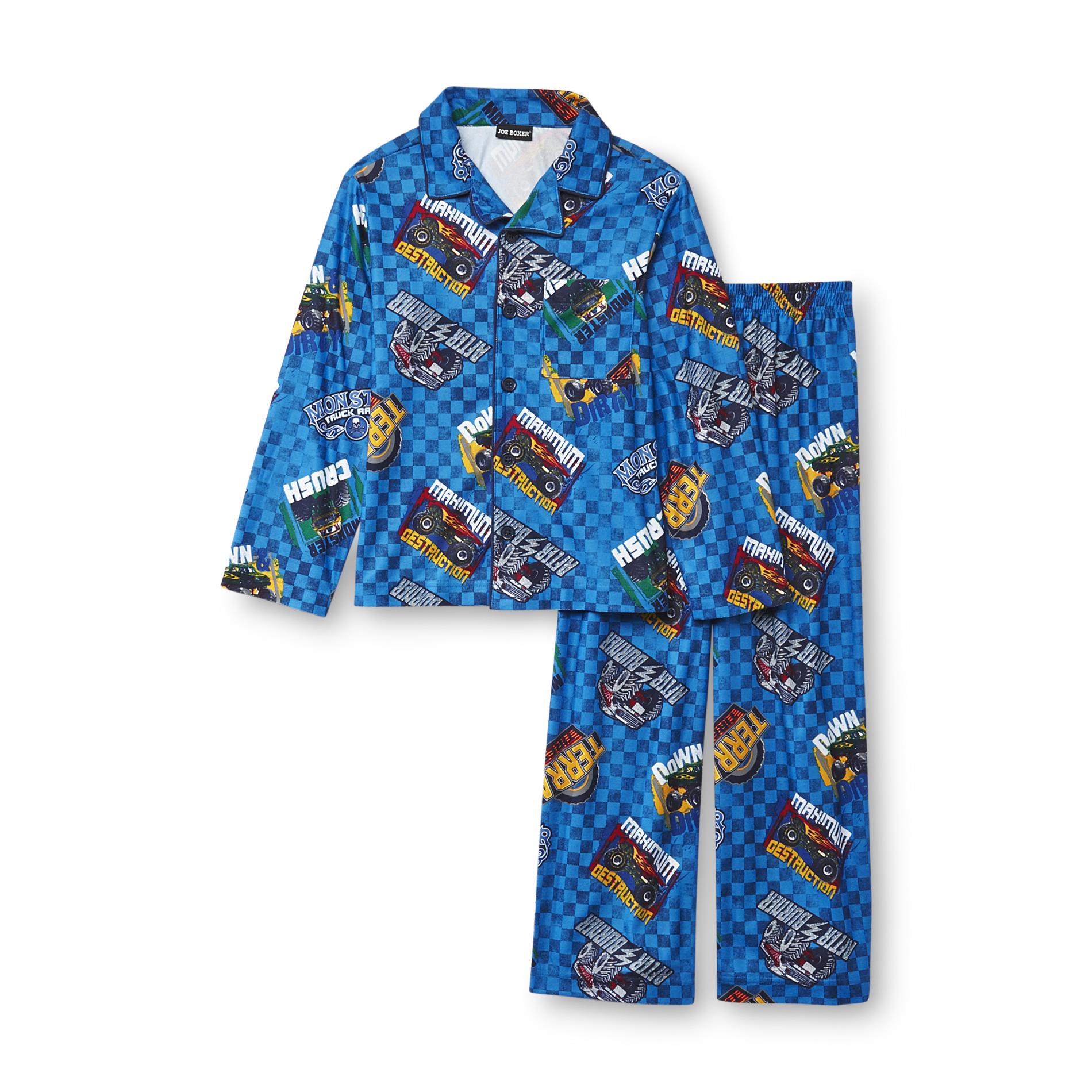 Joe Boxer Boy's Flannel Pajamas Monster Truck