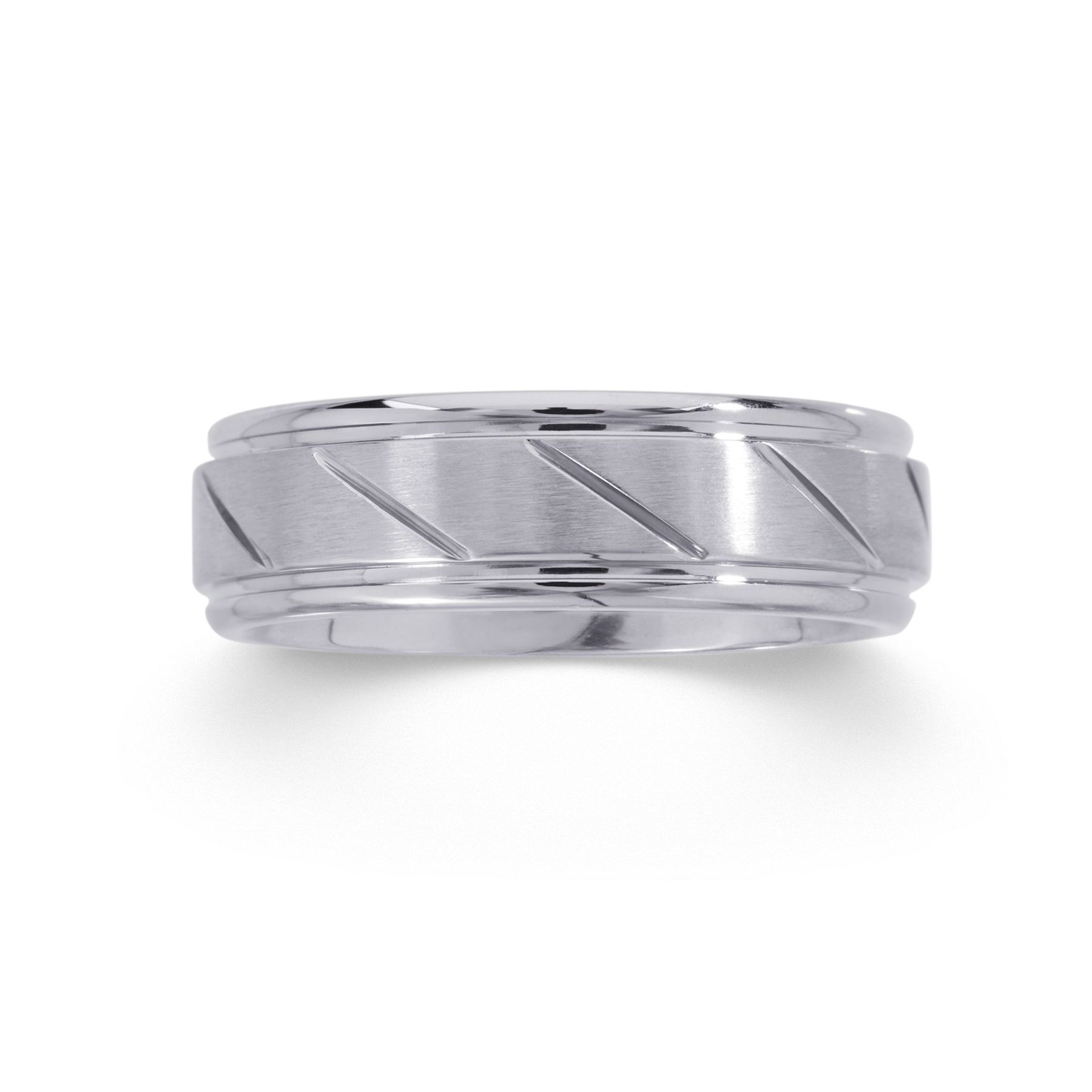 Men's Stainless Steel Wedding Band - Etched - Size 10.5 Only