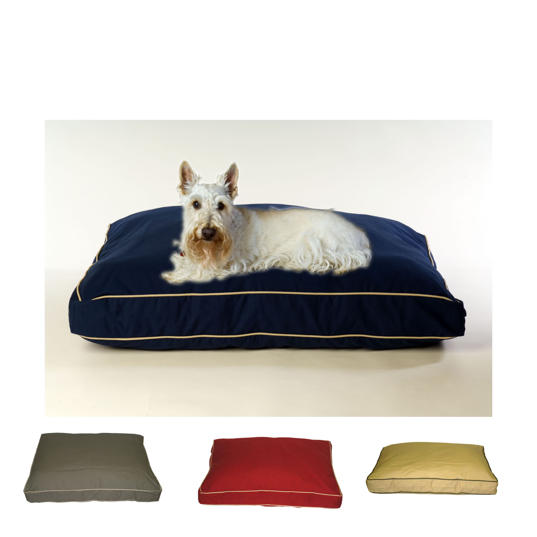 Carolina Pet Company Large Classic Twill Rectangle "Jamison" Bed