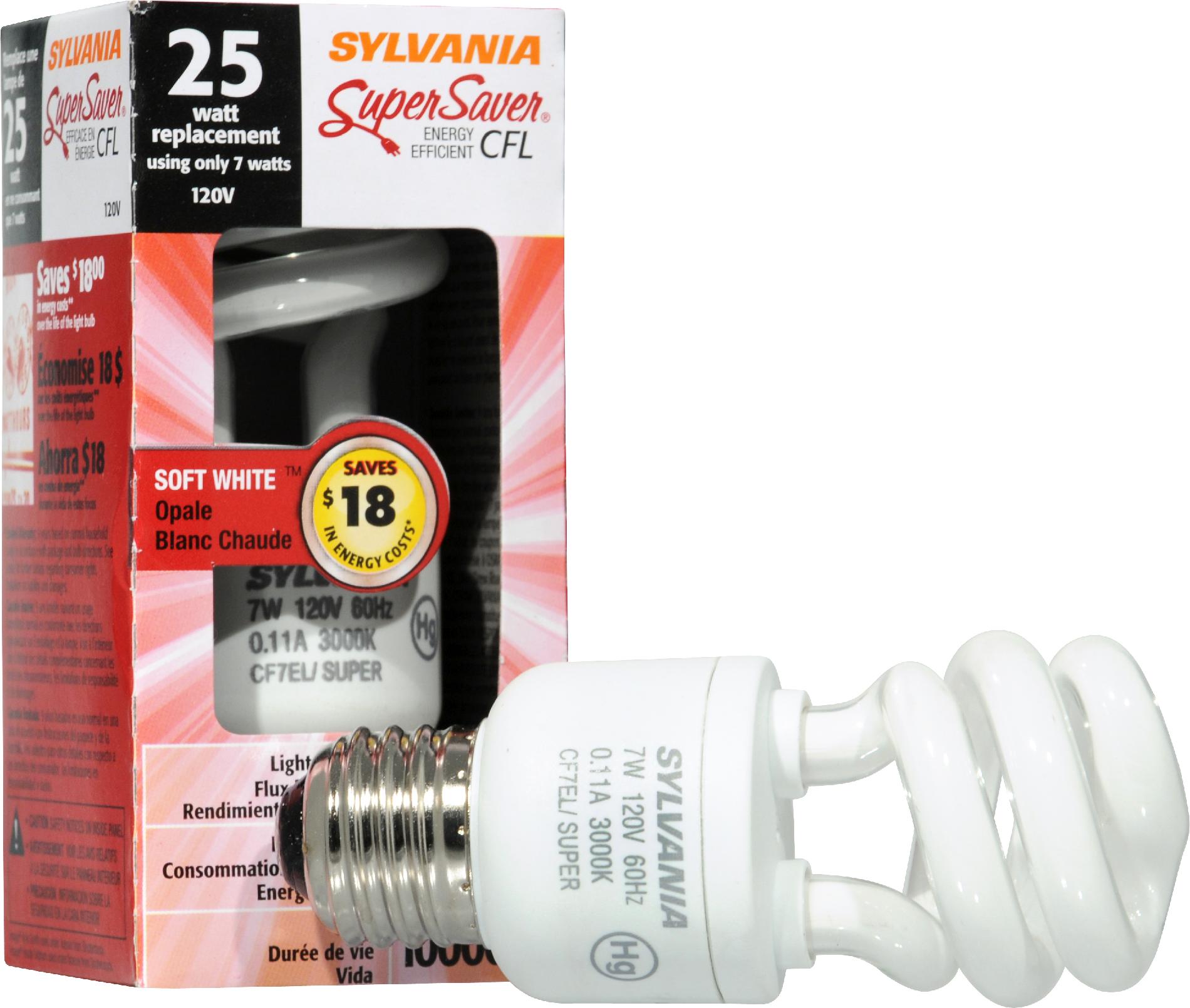 Sylvania Fluorescent Twist Tube Lamp Mini-Medium Base 120V Light Bulb 25W  - Single Bulb
