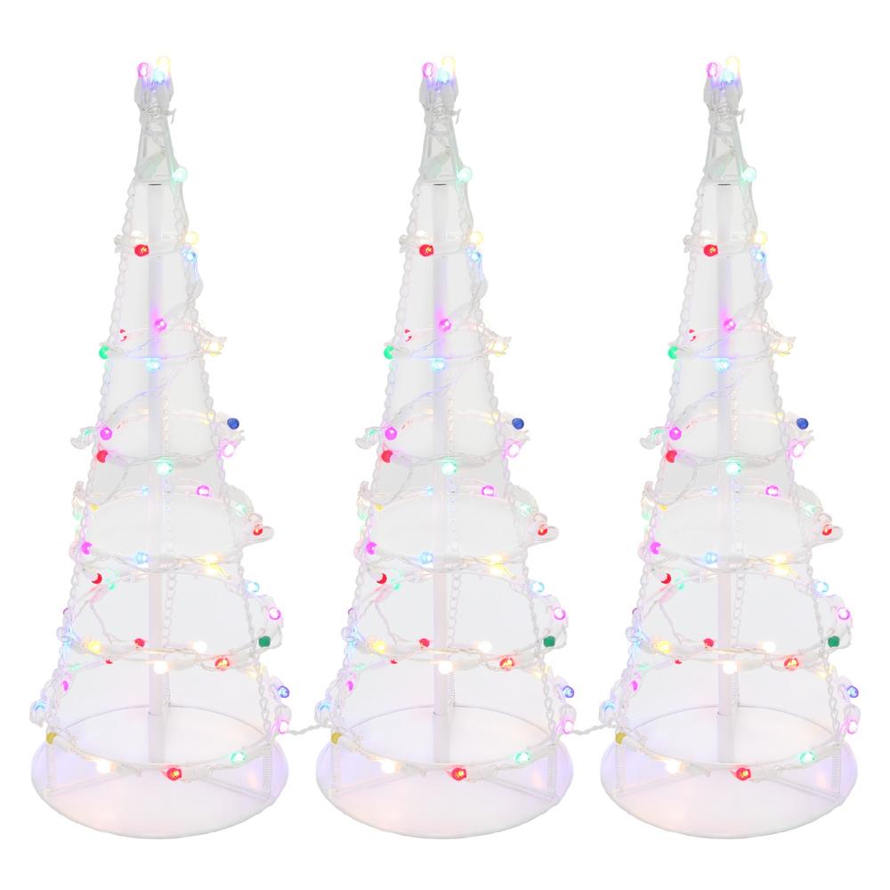 Energy Best 3 Pack 180 LED Multi-Colored Light Christmas Tree Pathway
