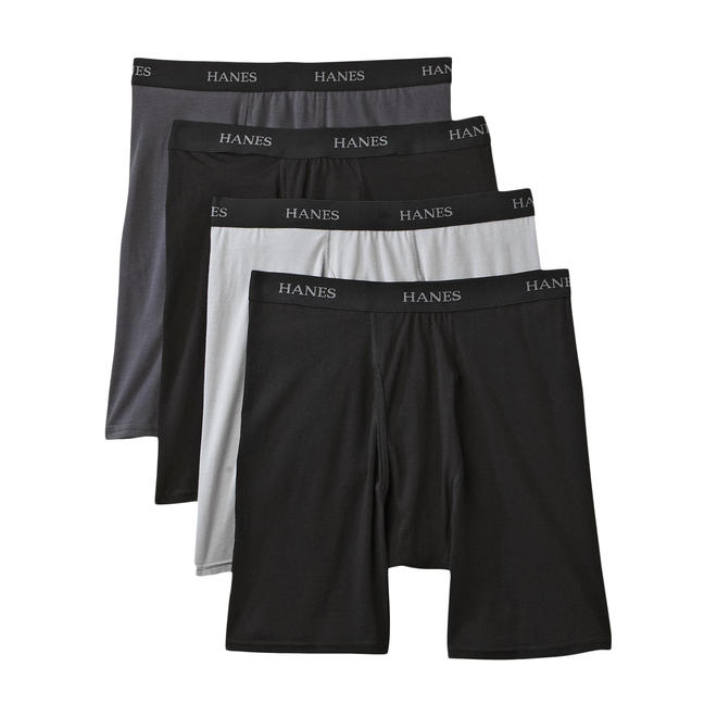 Hanes 4Pack Men's Stretch Boxer Briefs Extra Long