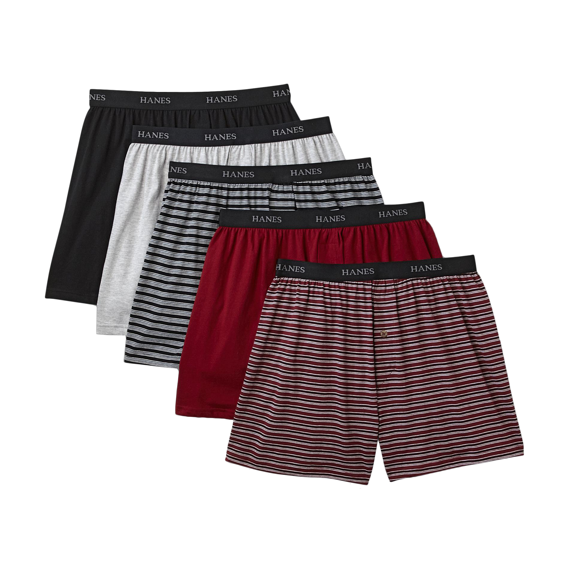 Hanes Men's Ultimate Knit Boxer Shorts - 5 Pack