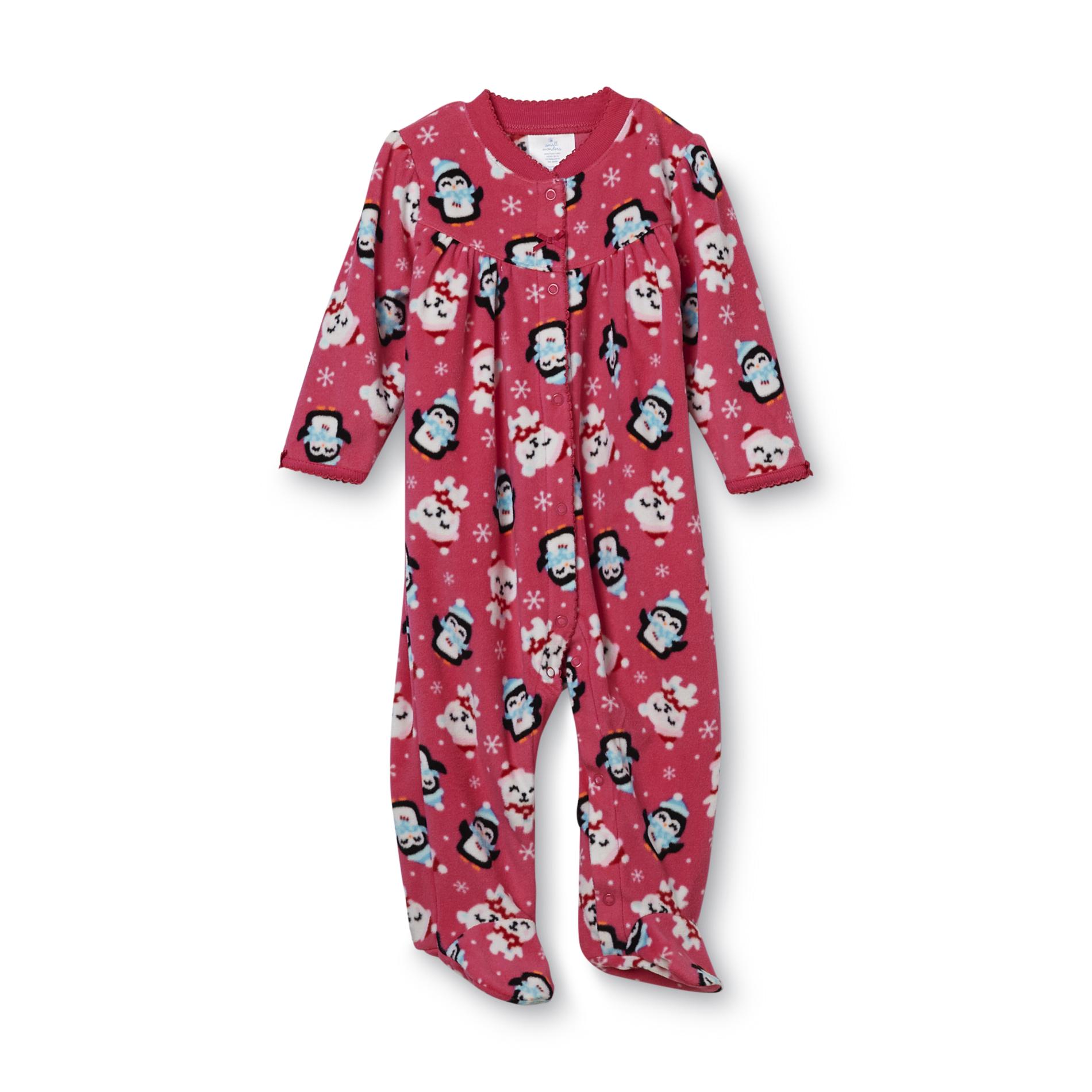 Small Wonders Infant Girls' Arctic Animals & Snowflake Footed Sleeper