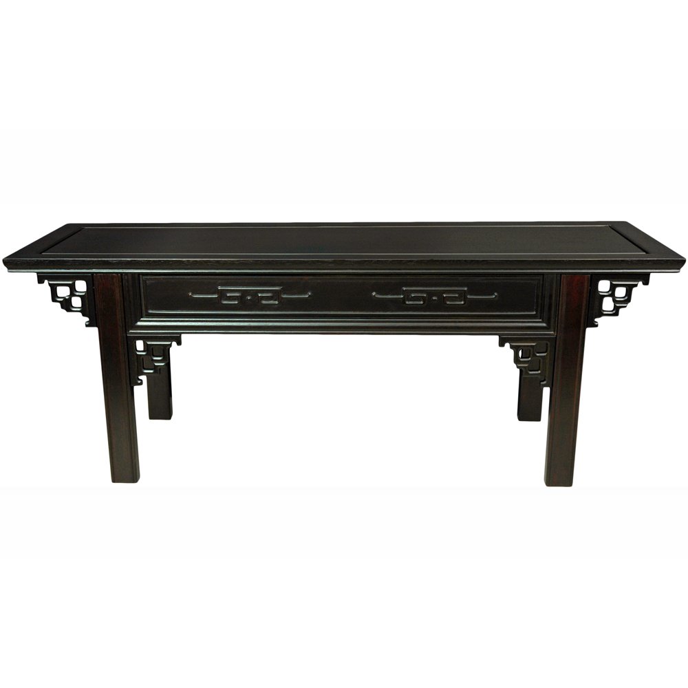 Oriental Furniture Rosewood Japanese Altar Bench