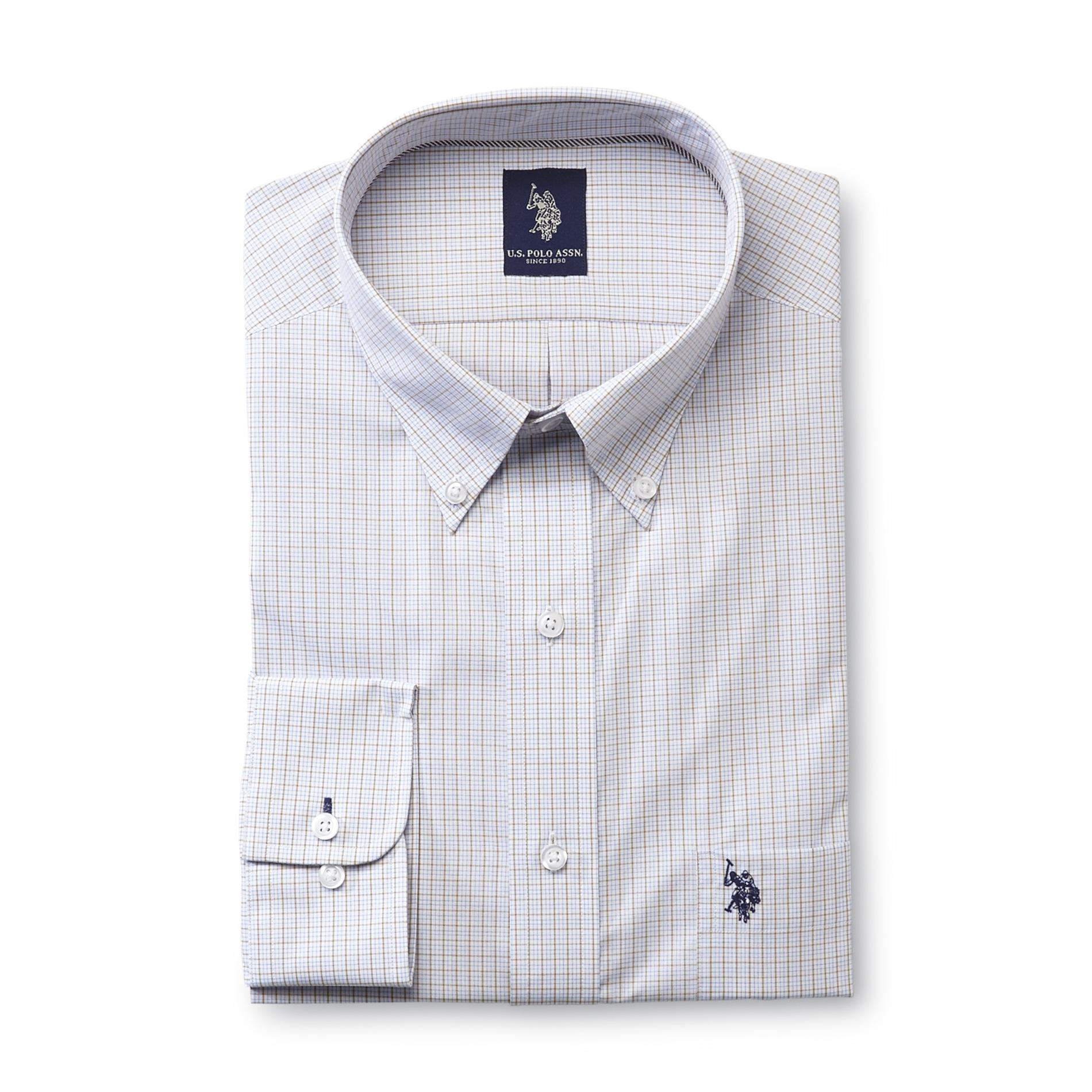 U.S. Polo Assn. Men's Wrinkle-Free Dress Shirt - Checkered