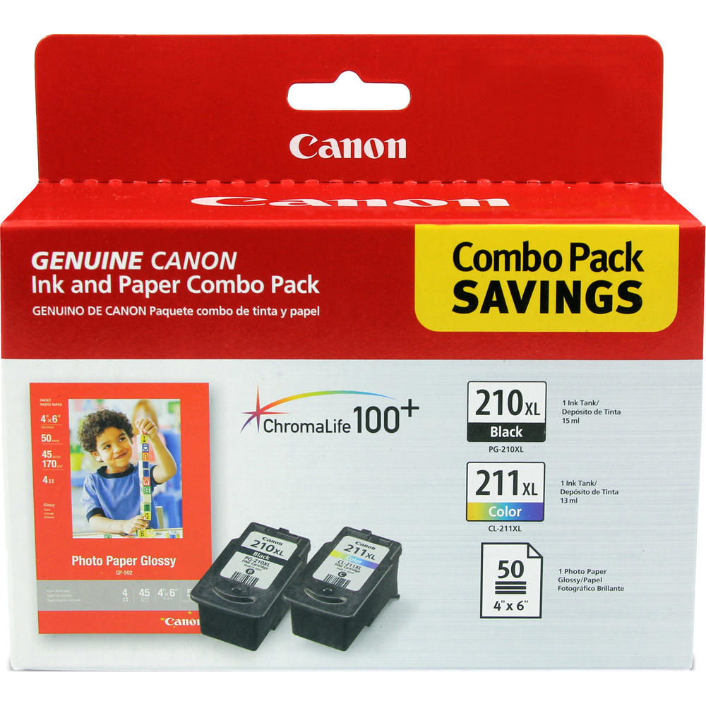 Canon 2973B004 Ink Cartridge/Photo Paper Combo Pack
