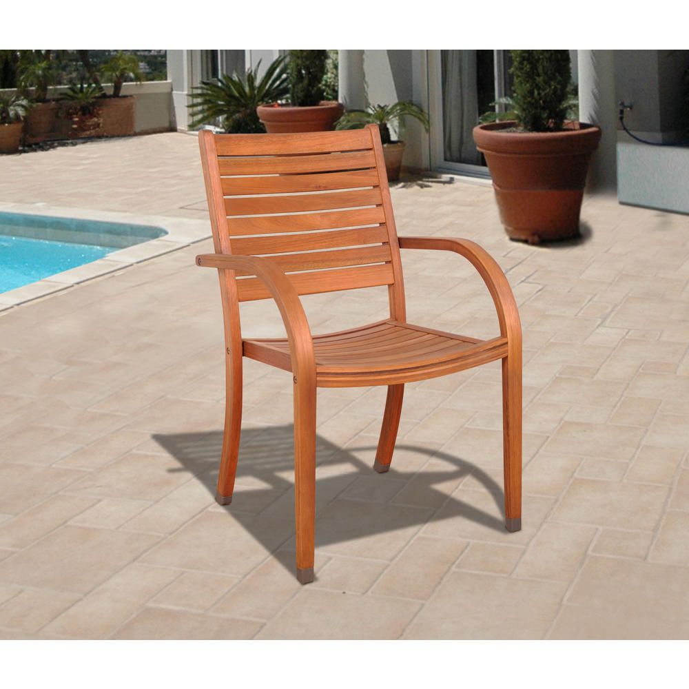 Amazonia Jamaica 9 Piece Eucalyptus Wood Square Patio Dining Set