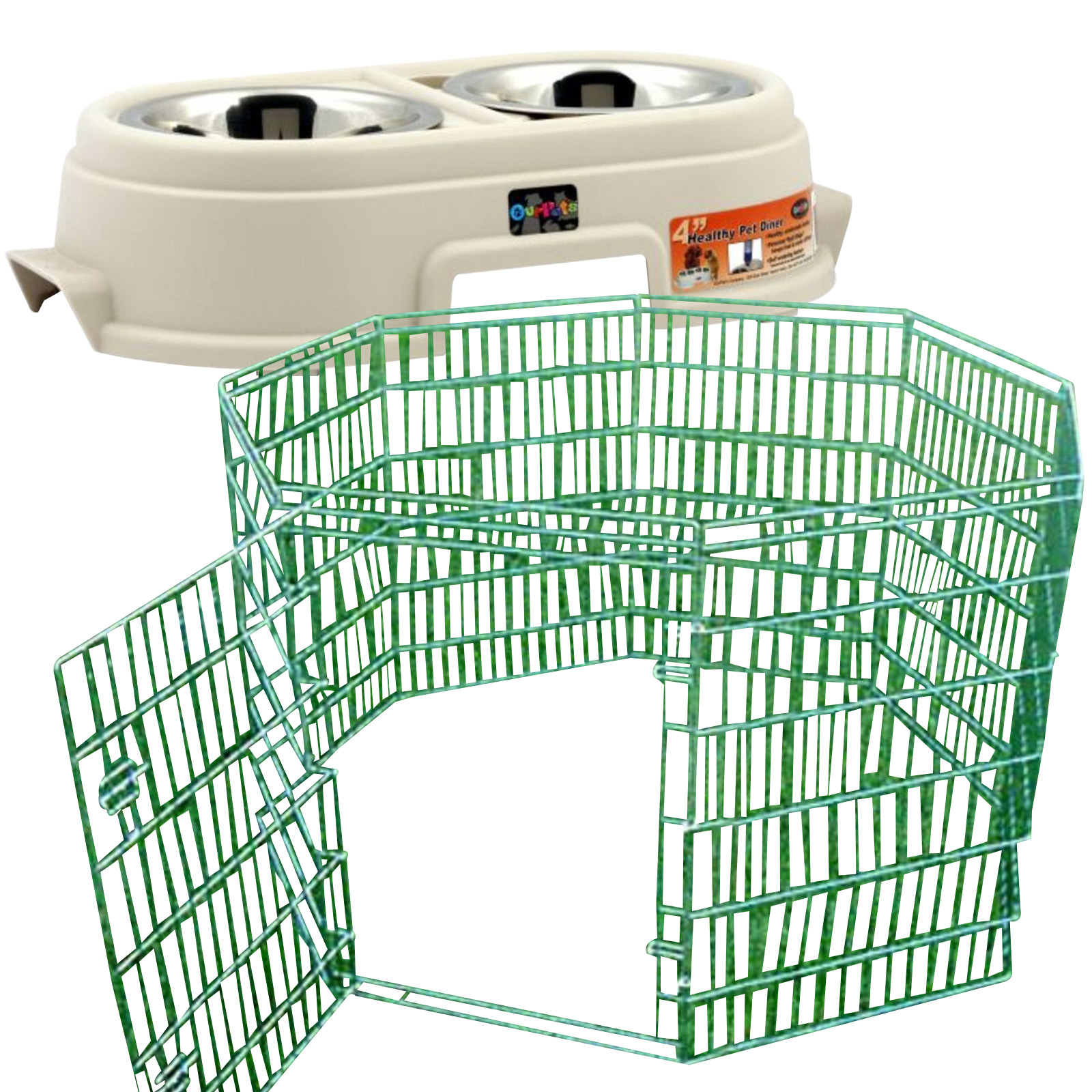 Dog Crate For Medium Dogs And Water Bowls Bundles
