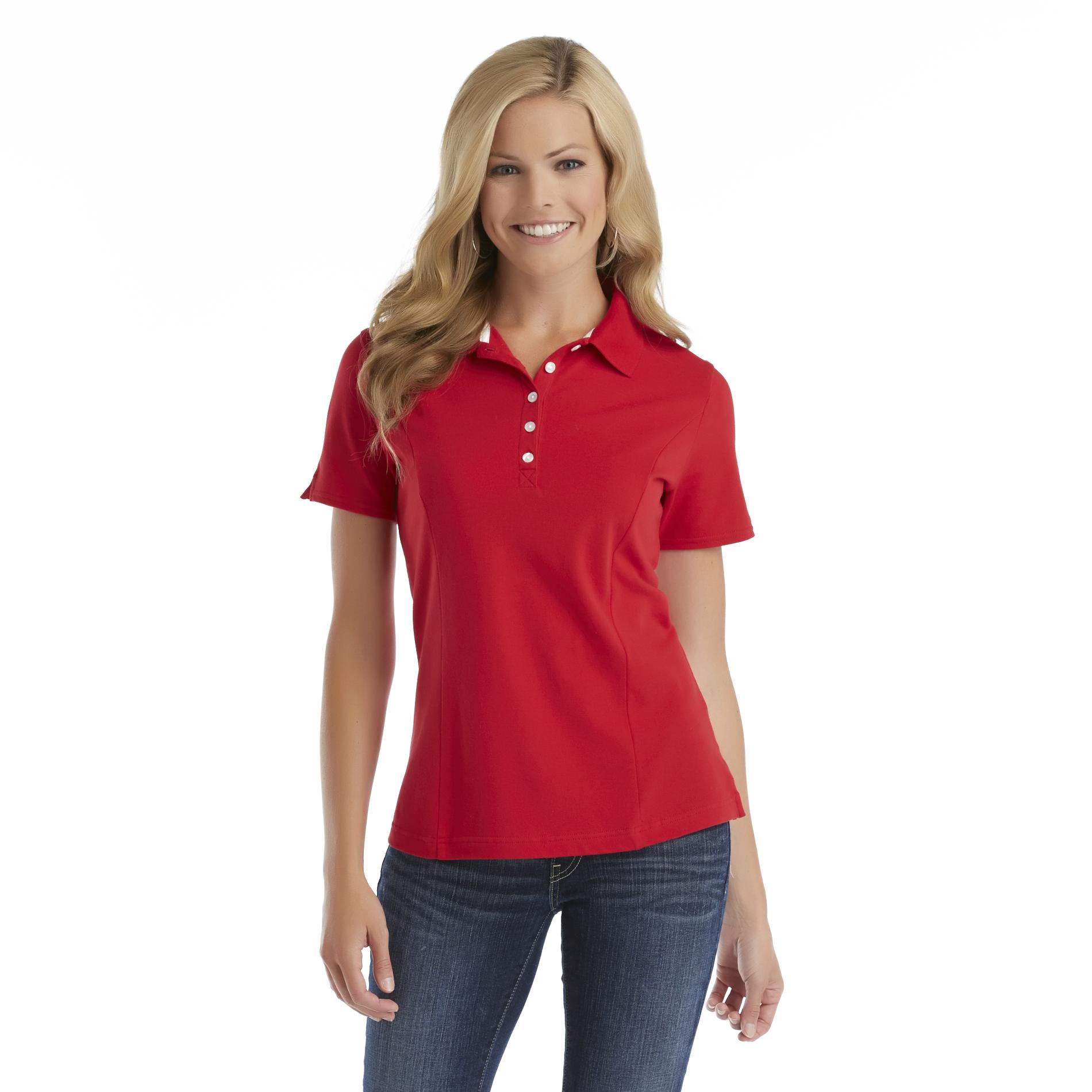 riders by lee women's slimming silhouette polo shirt