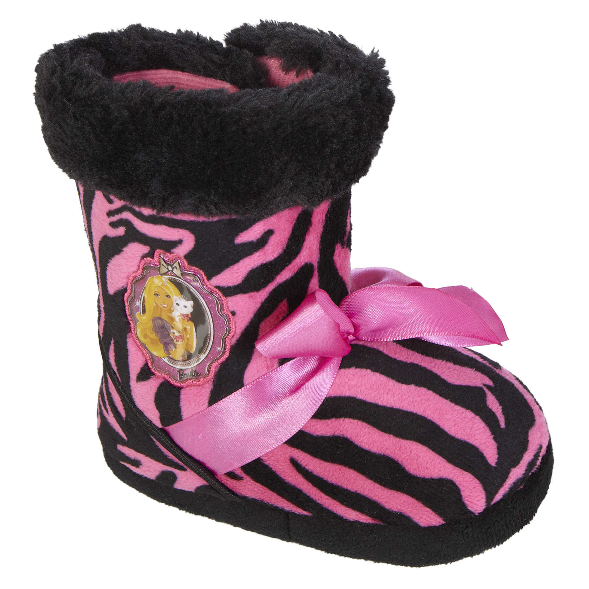 Disney Toddler Girl's Bootie Slipper Barbie - Pink