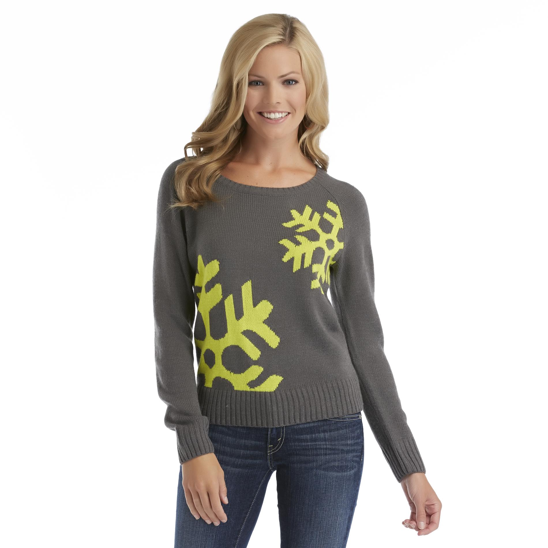 Route 66 Women's Knit Sweater - Snowflakes
