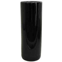Oriental Furniture 24" Solid Black Porcelain Umbrella Stand