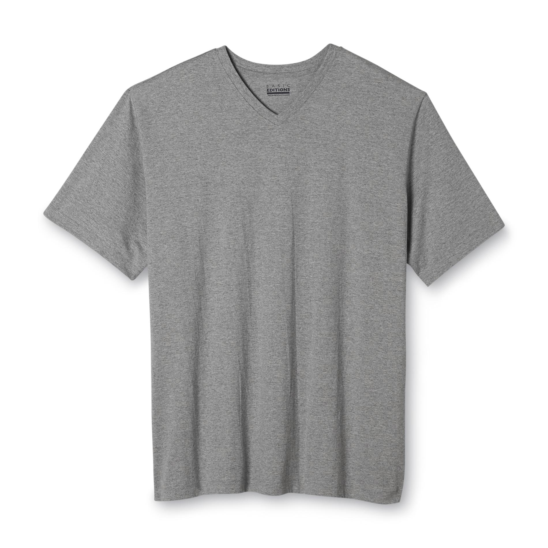 Basic Editions Men's Big & Tall VNeck TShirt